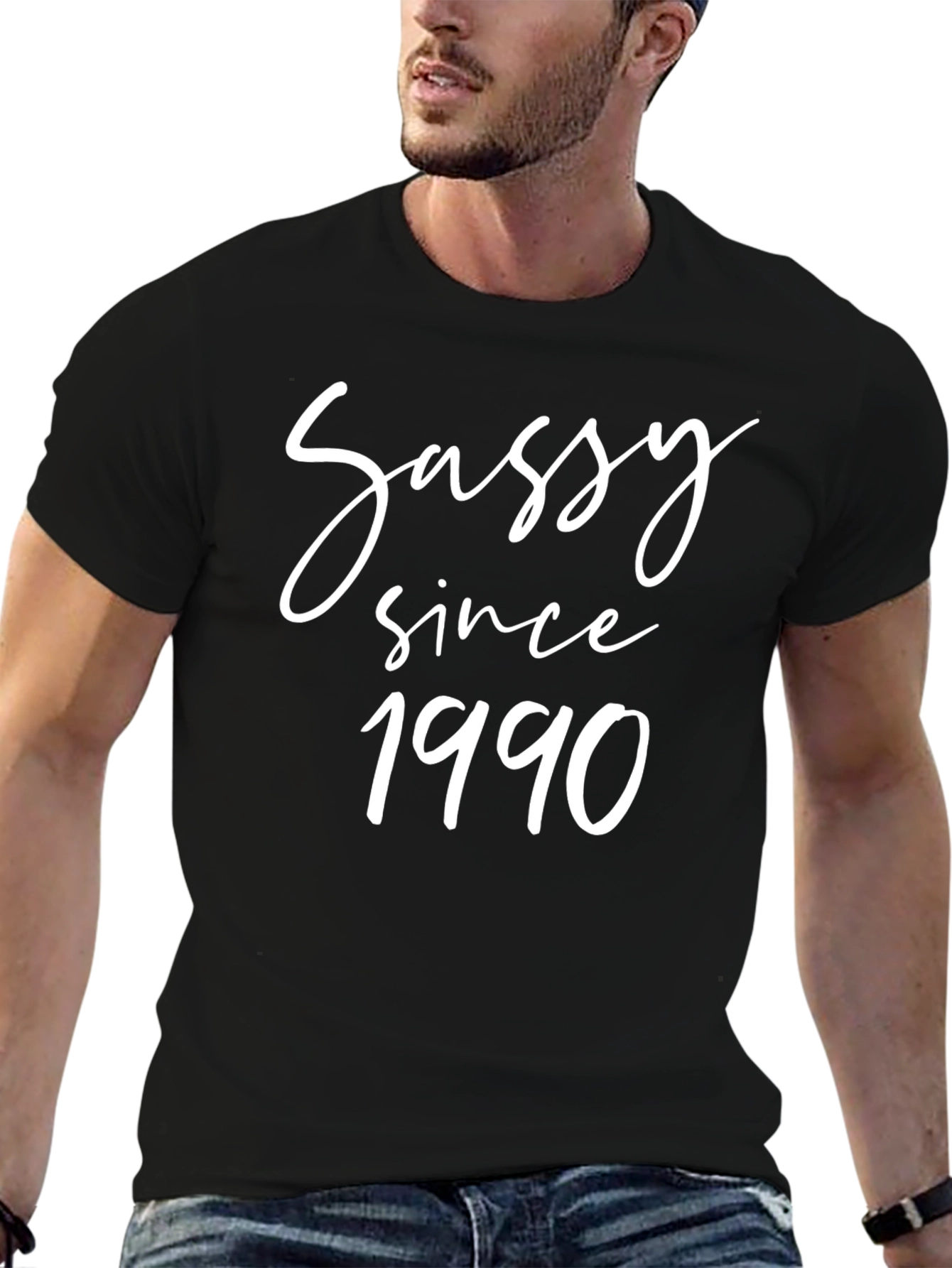 Sassy Since 1990 Graphic Tee - Black