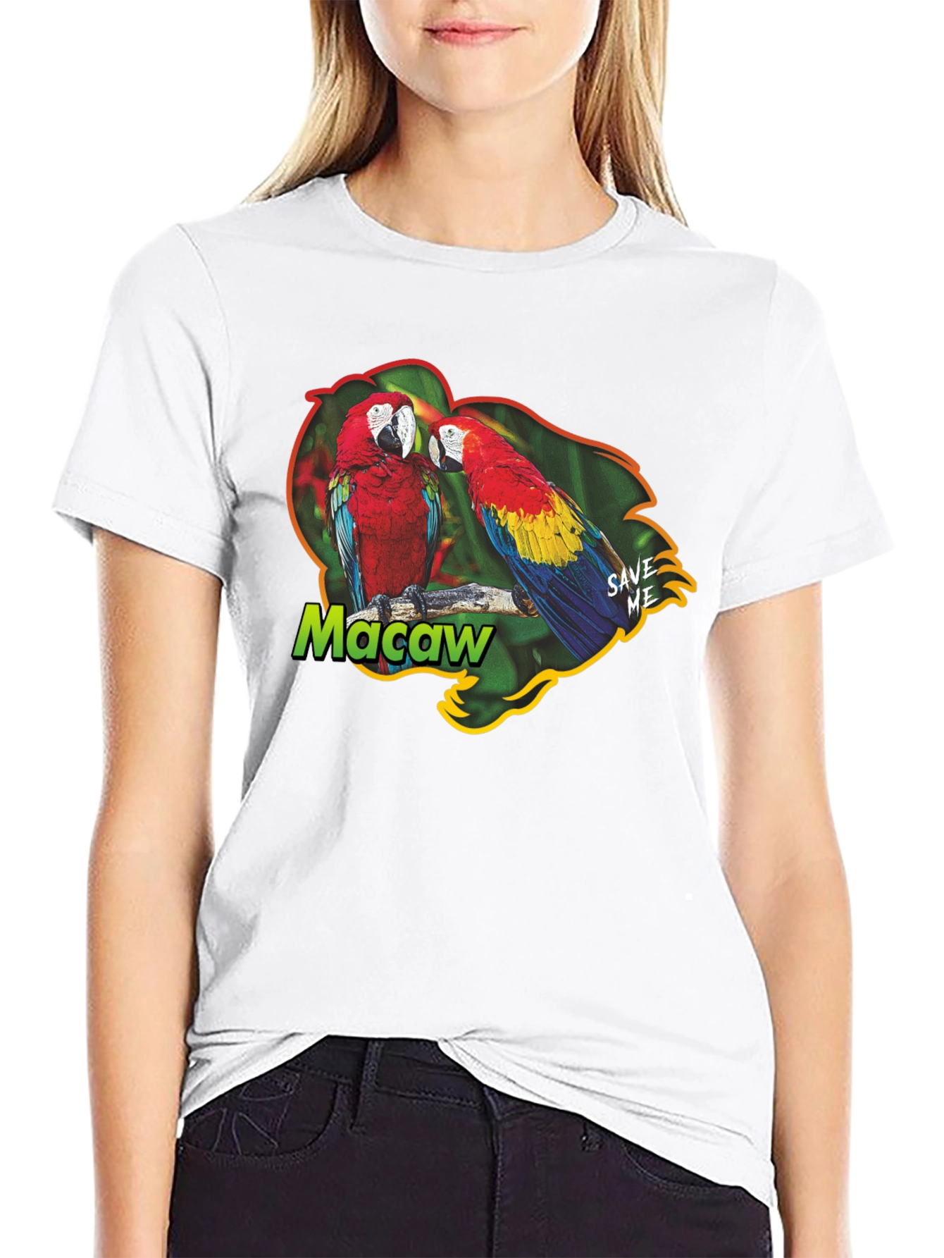 Macaw Parrot Graphic T-Shirt