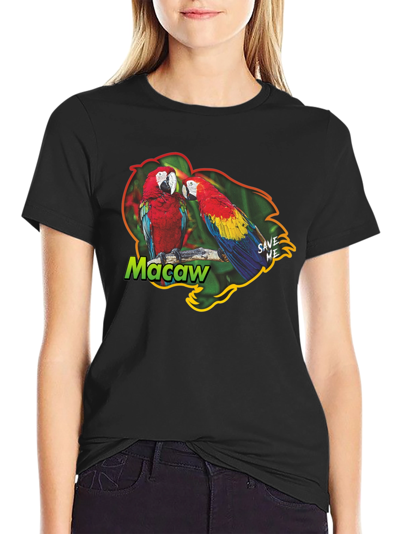 Macaw Parrot Graphic T-Shirt