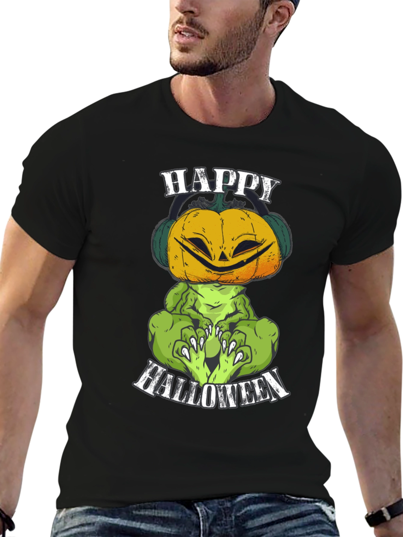 Happy Halloween Pumpkin Monster Graphic Tee