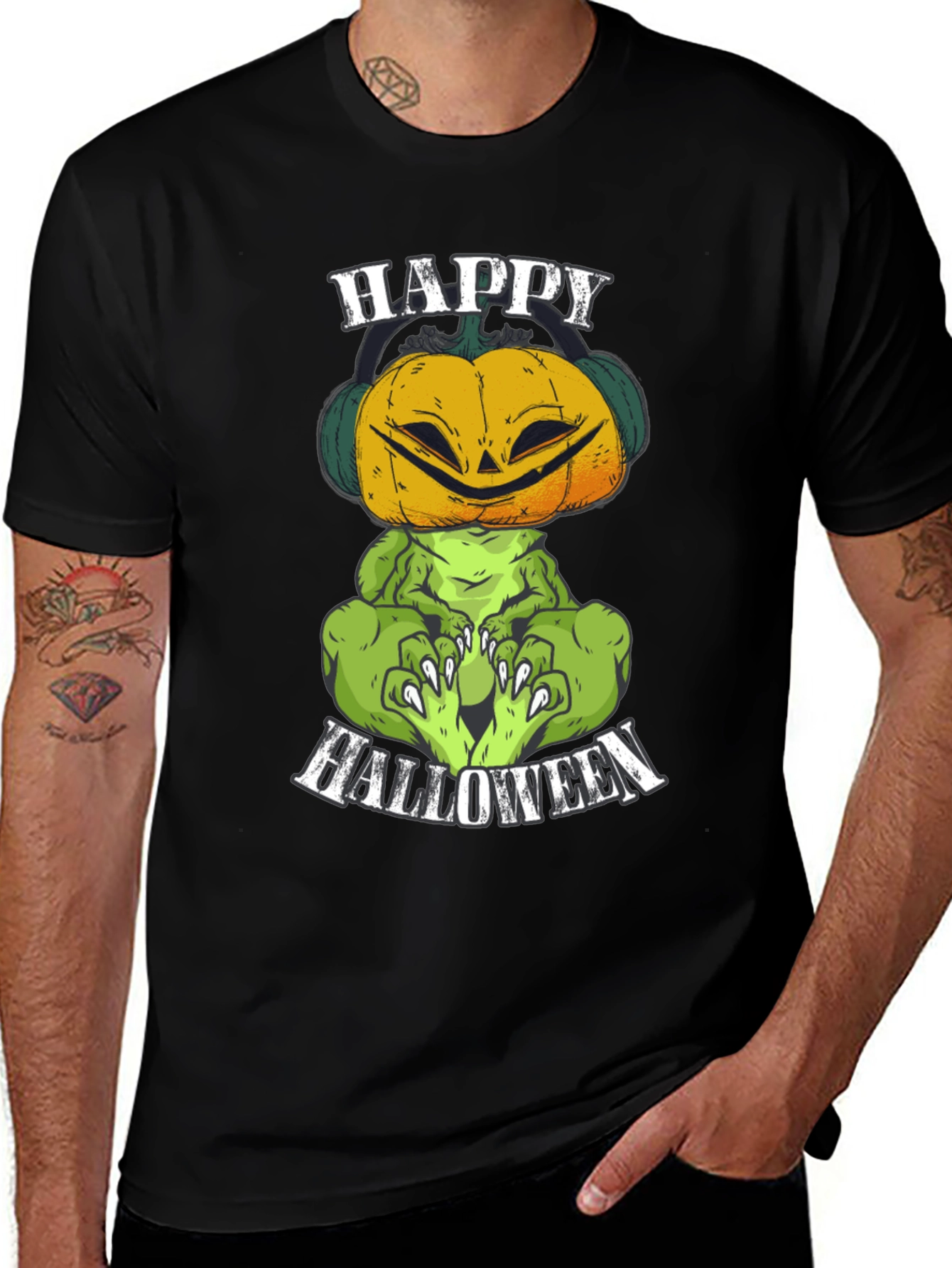 Happy Halloween Pumpkin Monster Graphic Tee