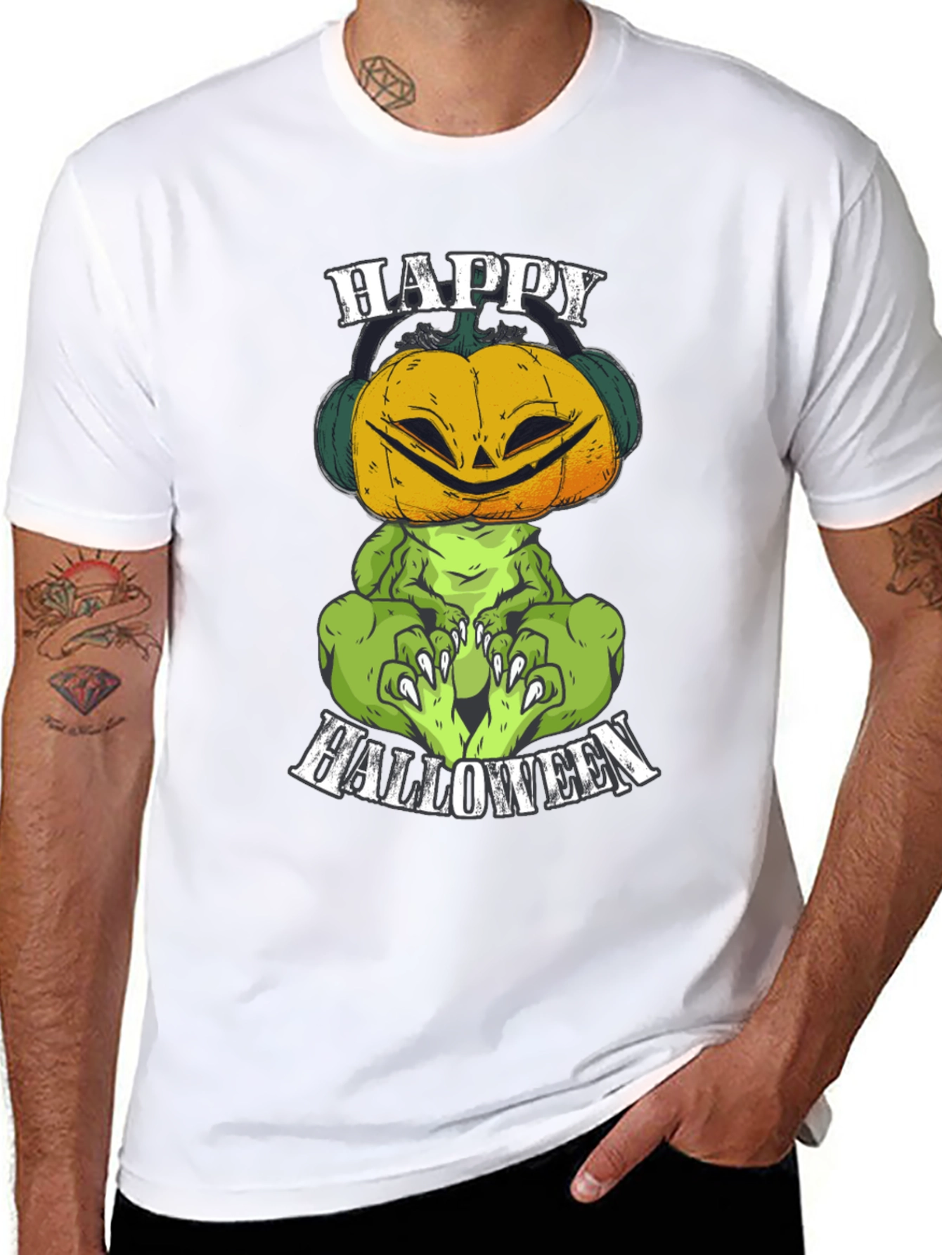 Happy Halloween Pumpkin Monster Graphic Tee