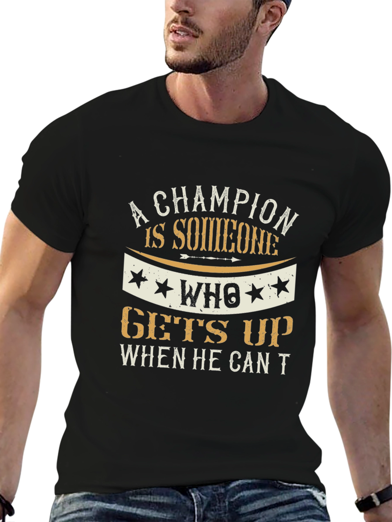 Champion Motivational Graphic T-Shirt