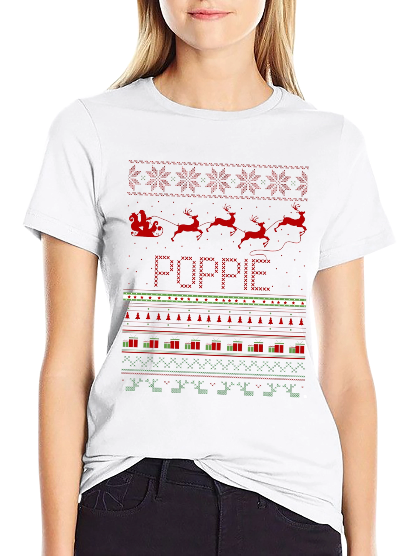 Poppie Ugly Christmas Sweater T-Shirt