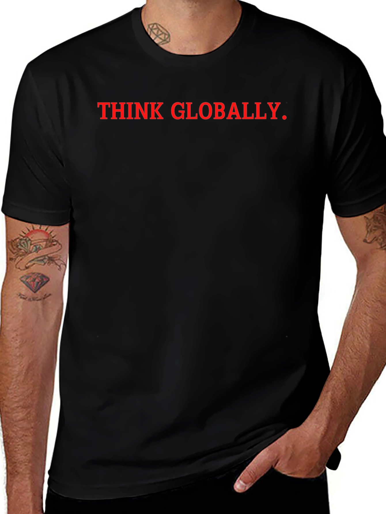 Think Globally T-Shirt - Black