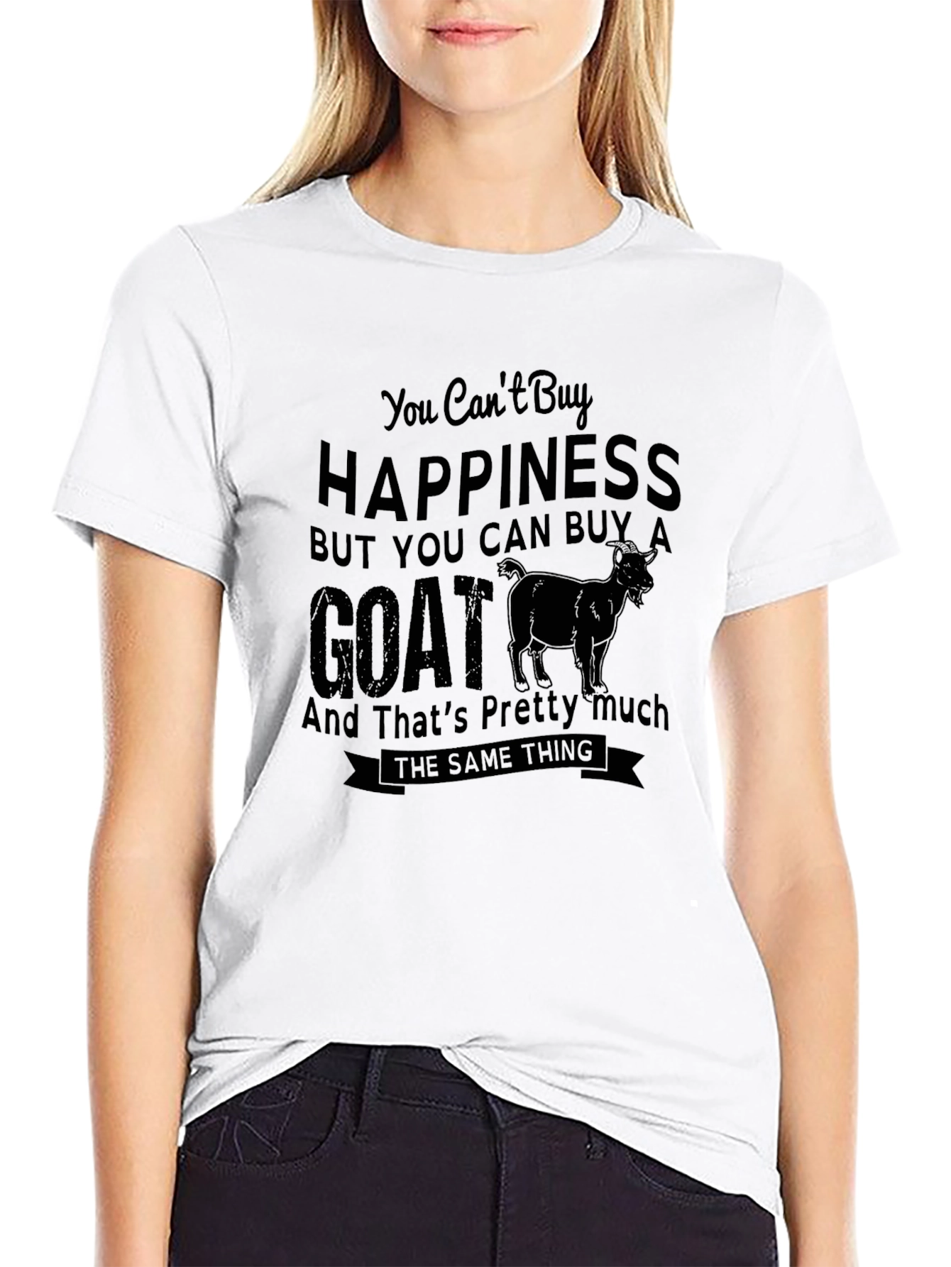 Funny Goat Lover T-Shirt: Cant Buy Happiness