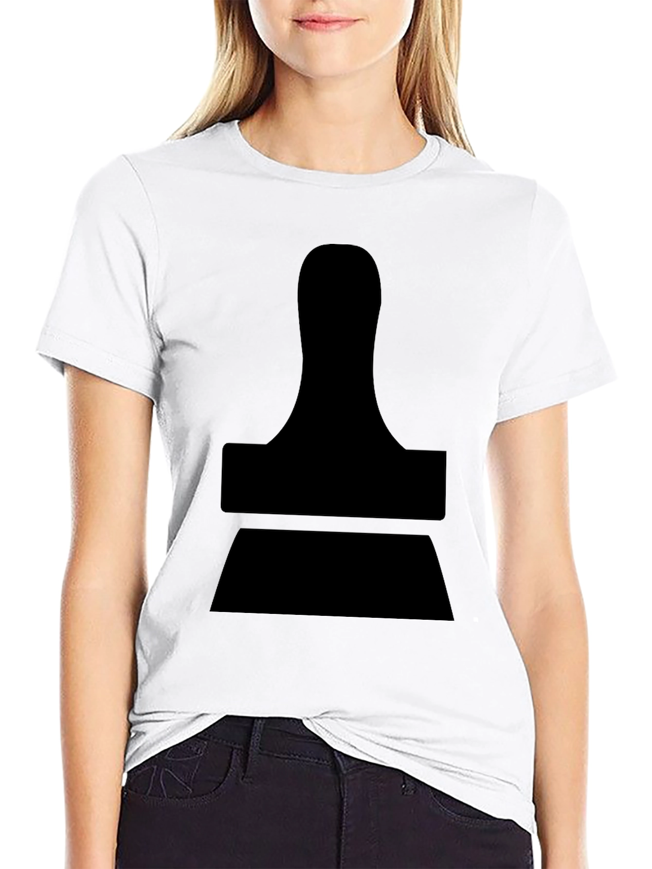 Modern Stamp Graphic Black T-Shirt