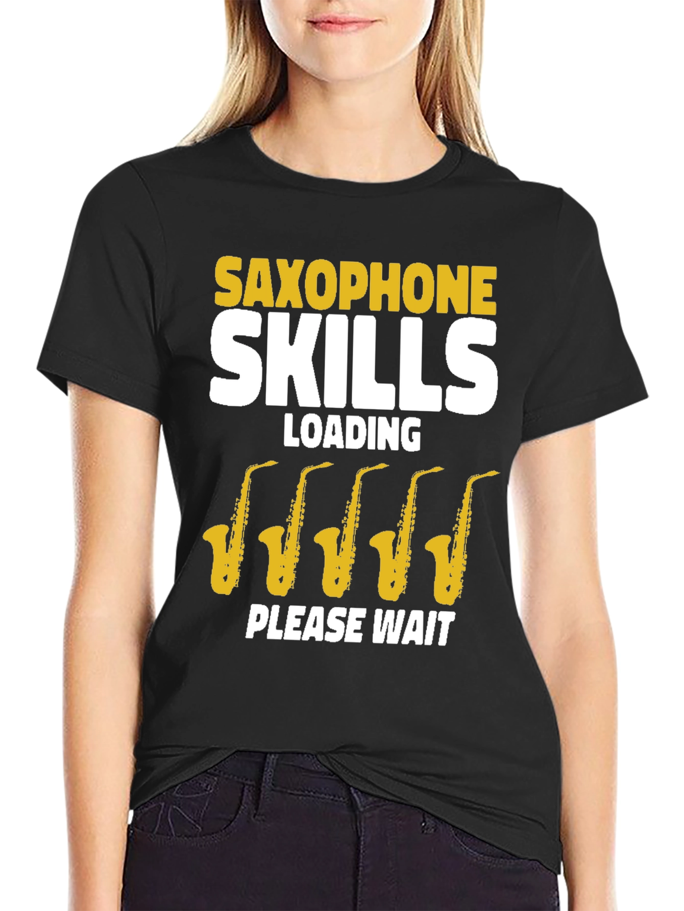 Saxophone Skills Loading Funny Musician T-Shirt