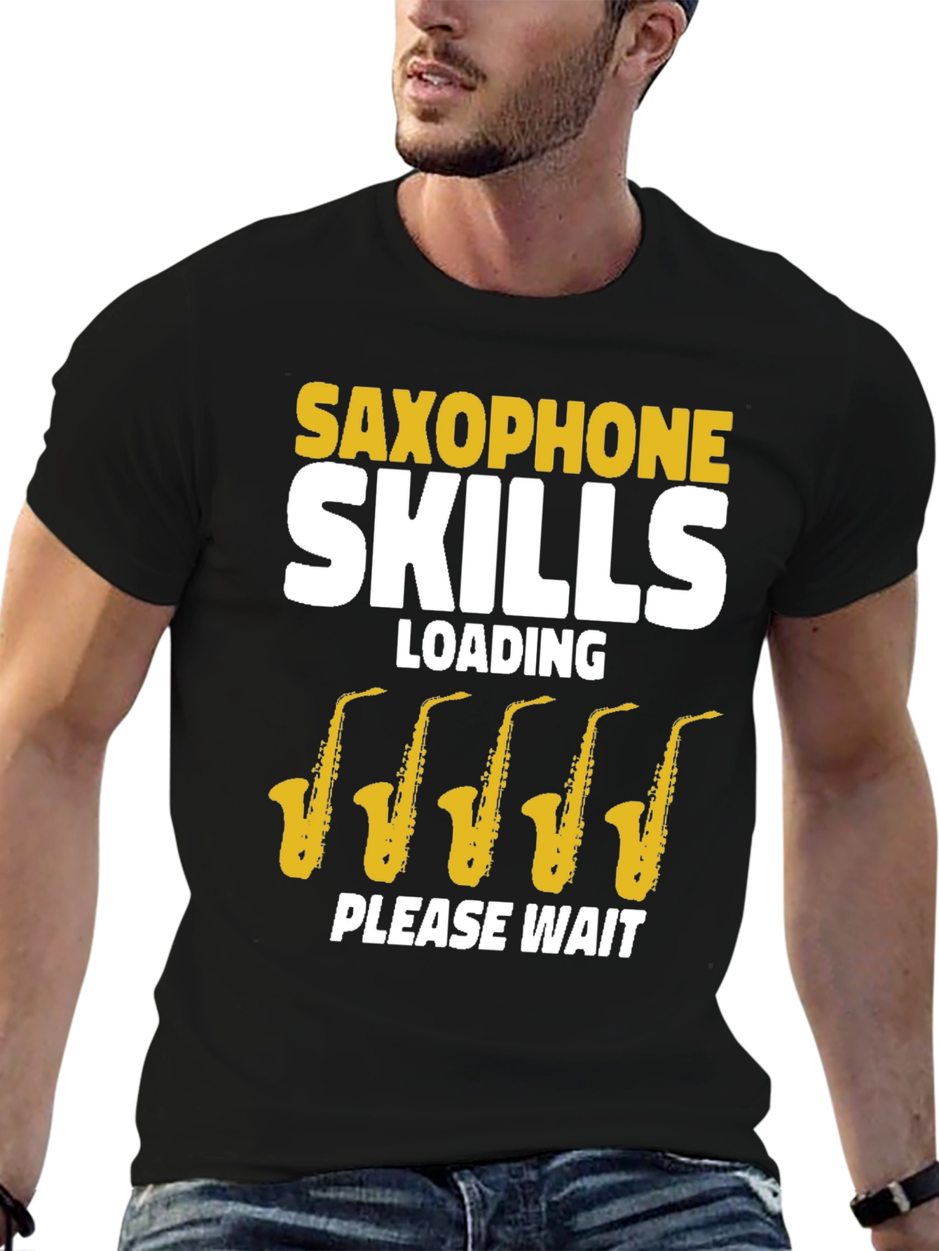Saxophone Skills Loading Funny Musician T-Shirt