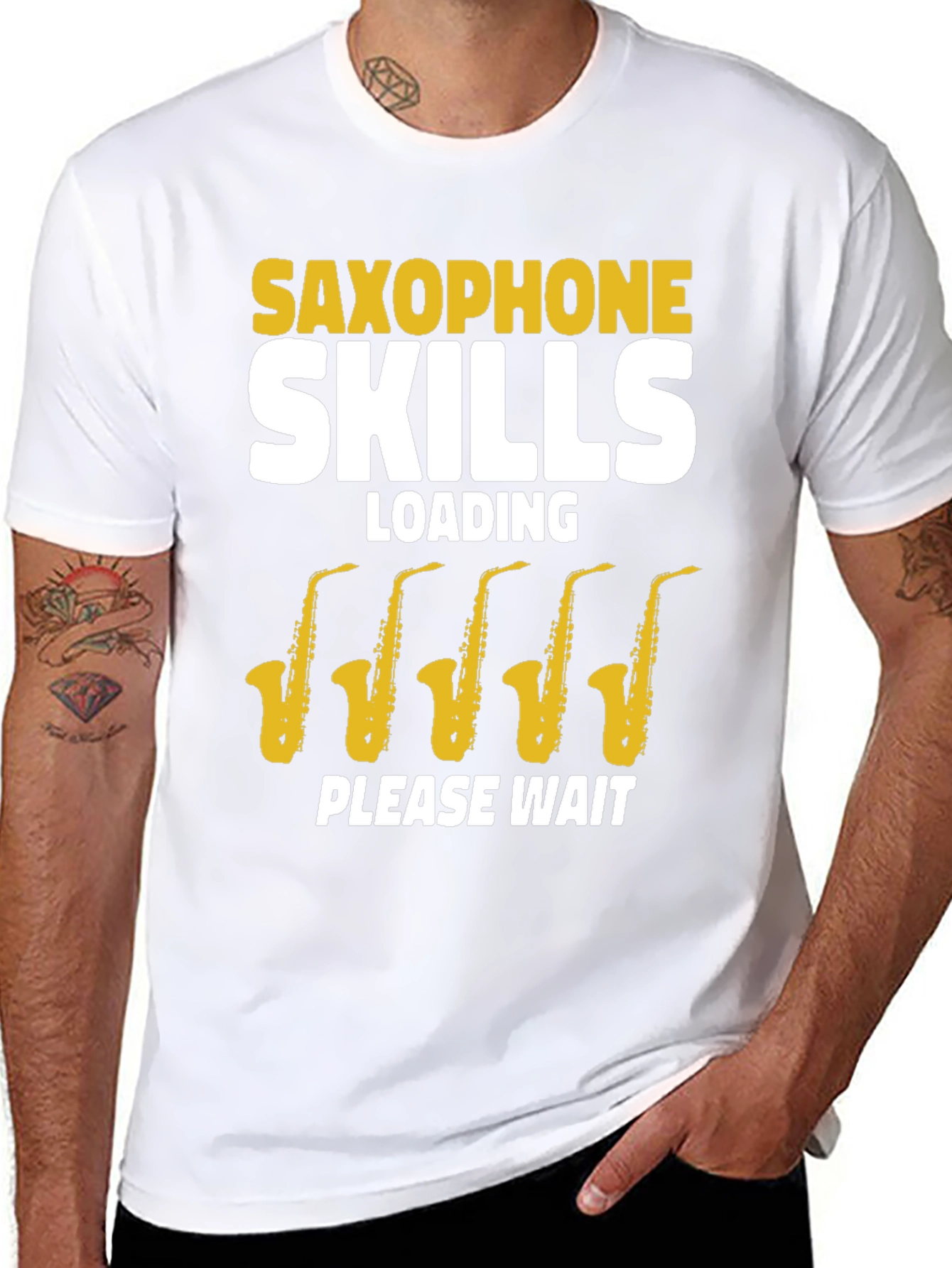Saxophone Skills Loading Funny Musician T-Shirt
