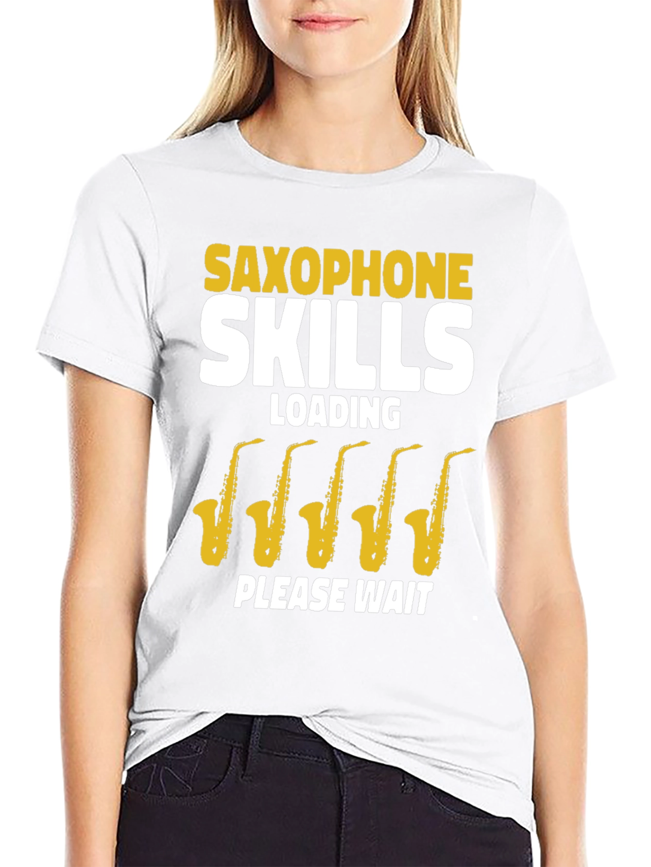 Saxophone Skills Loading Funny Musician T-Shirt