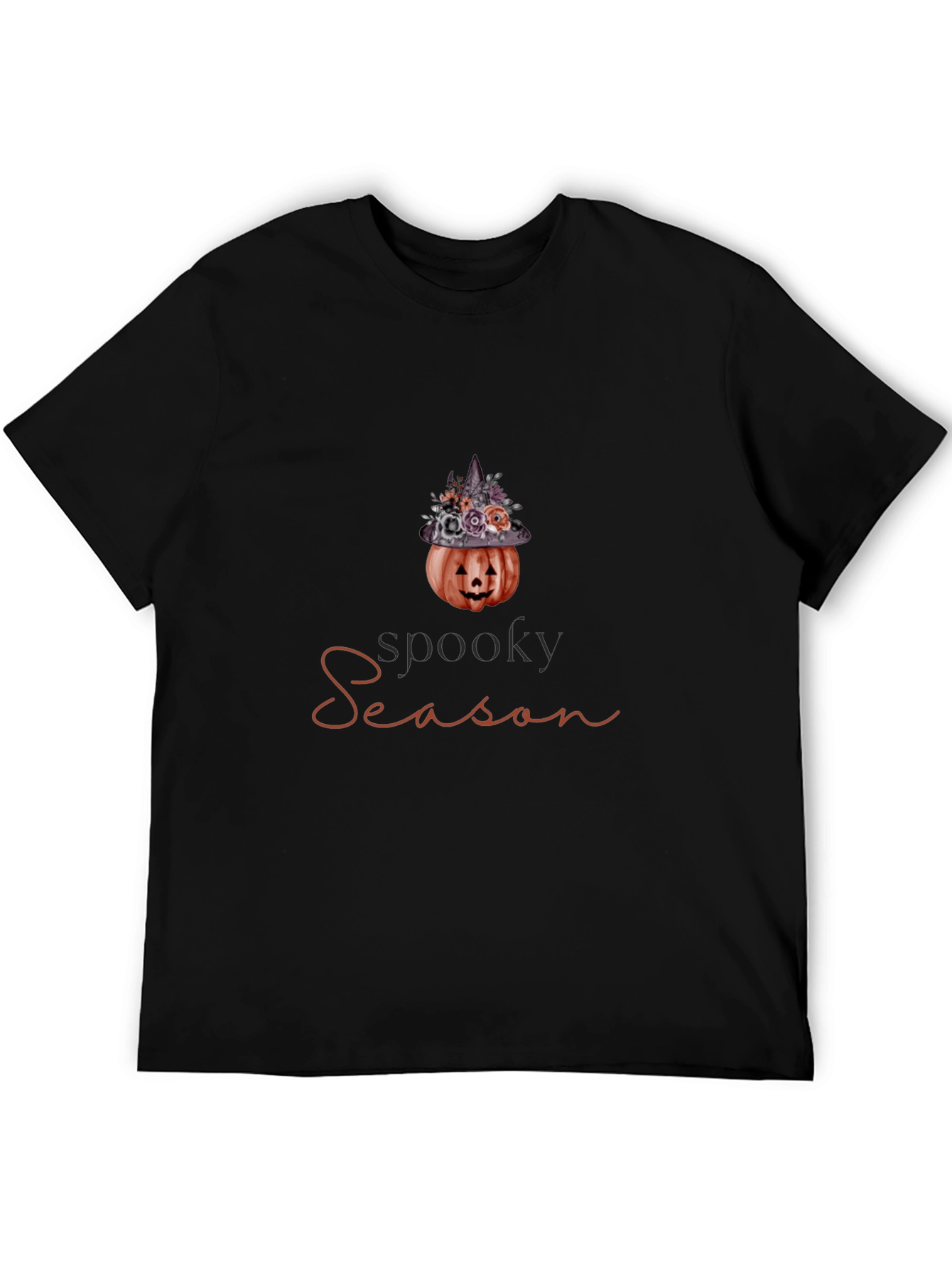 Spooky Season Pumpkin Witch Hat Graphic Tee