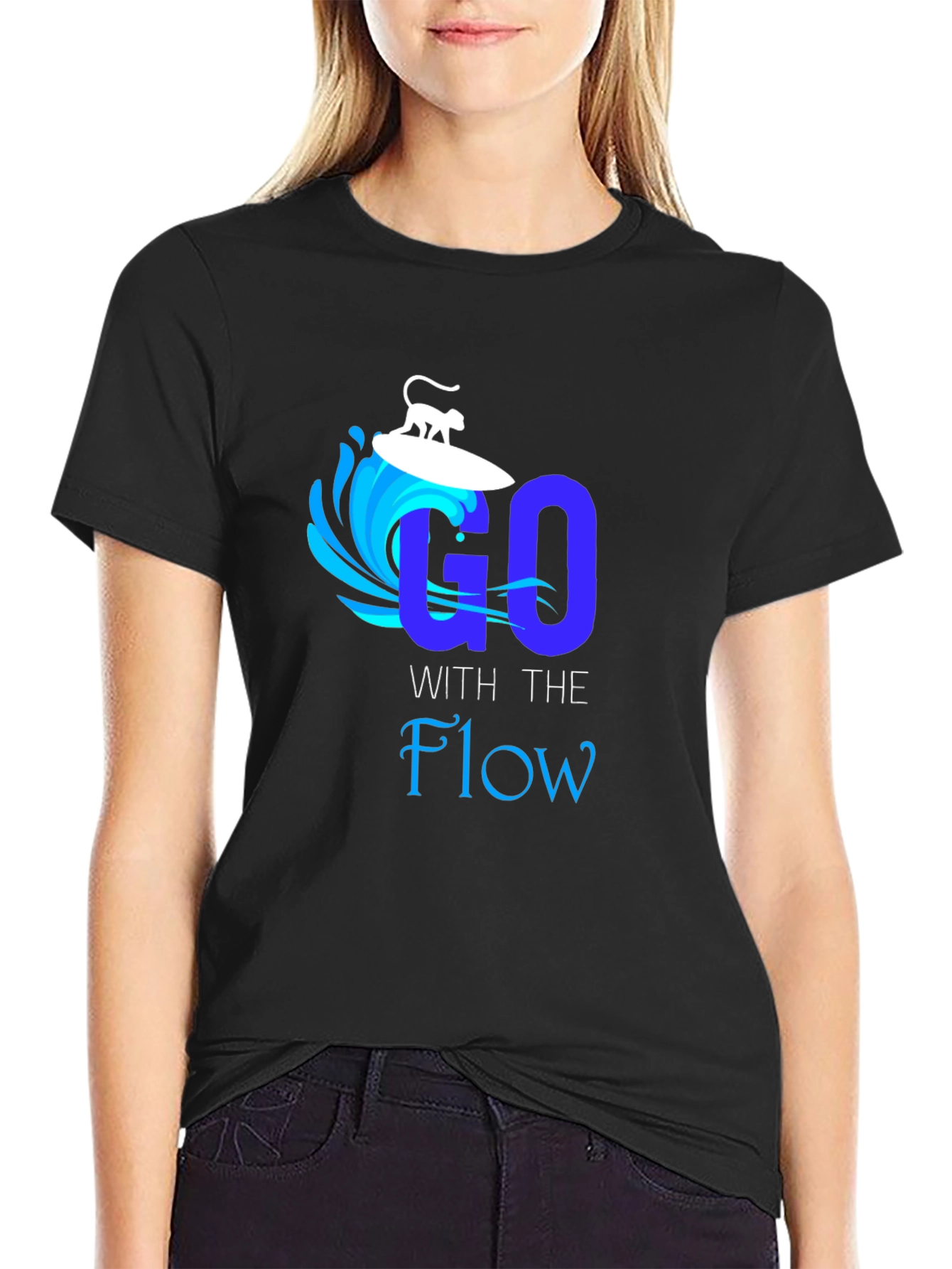 Go With the Flow Graphic T-Shirt - Surfing Monkey