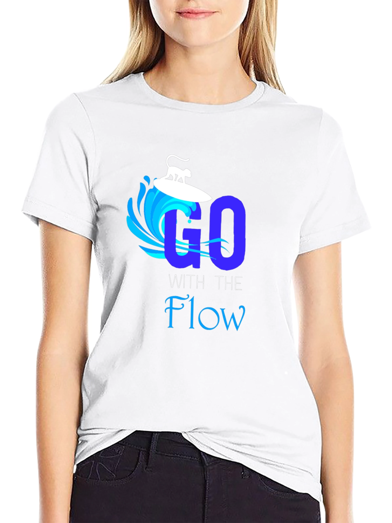 Go With the Flow Graphic T-Shirt - Surfing Monkey