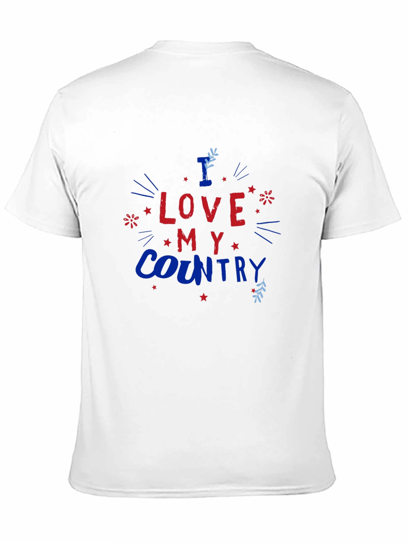 I Love My Country Graphic Tee - Patriotic Design