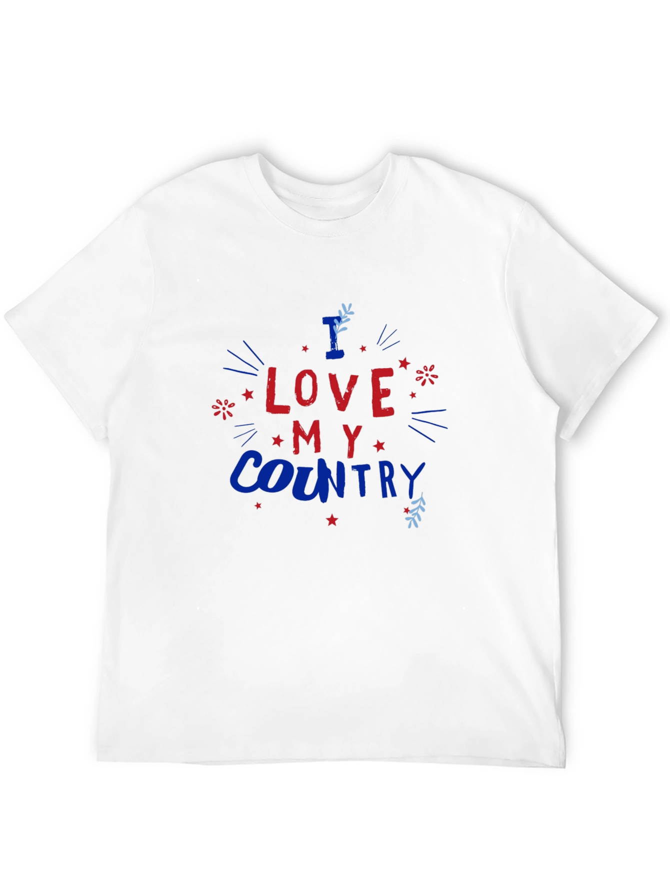 I Love My Country Graphic Tee - Patriotic Design