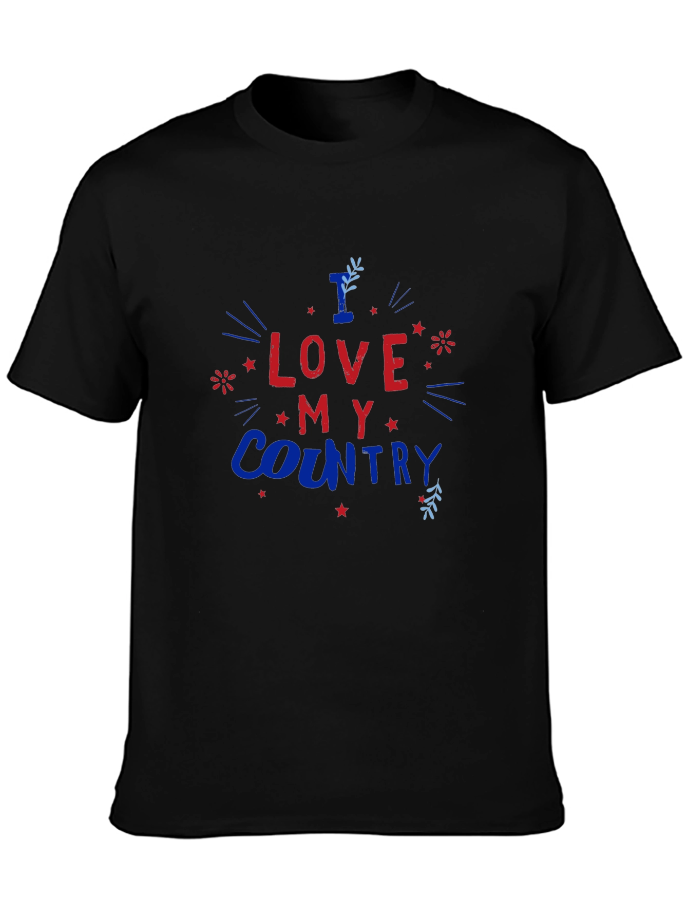 I Love My Country Graphic Tee - Patriotic Design