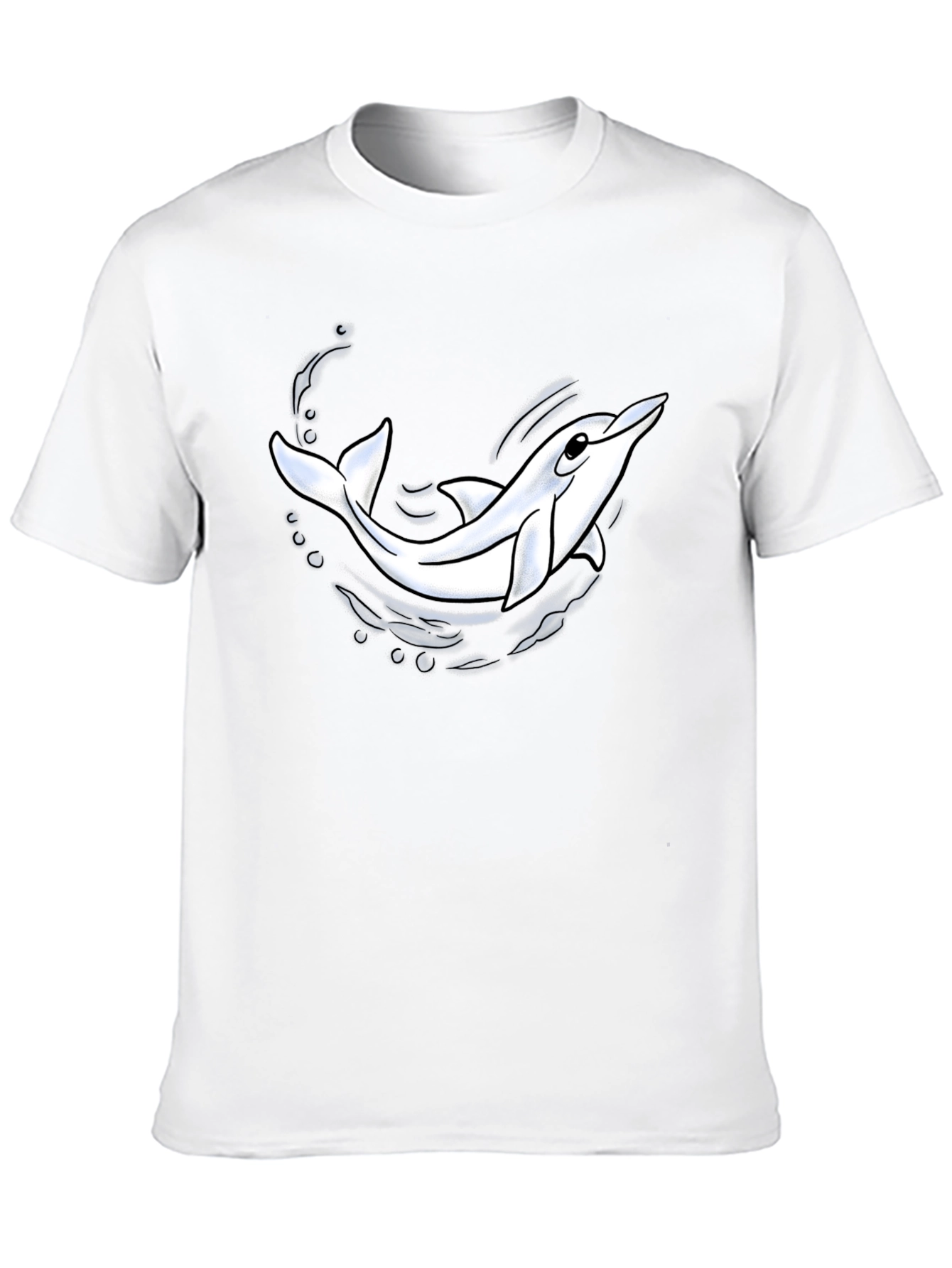 Cool Dolphin Graphic Black T-Shirt