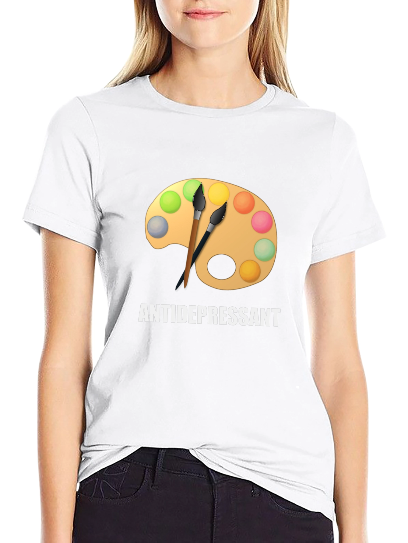 Antidepressant Artist Palette Graphic Tee - Black