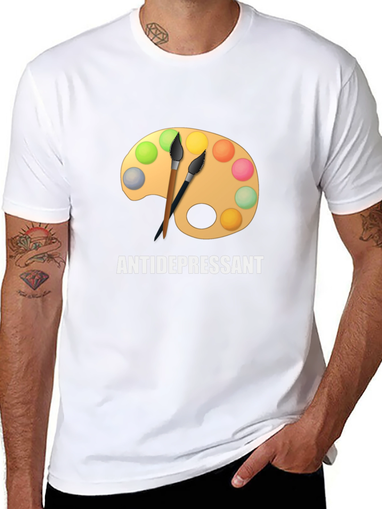 Antidepressant Artist Palette Graphic Tee - Black
