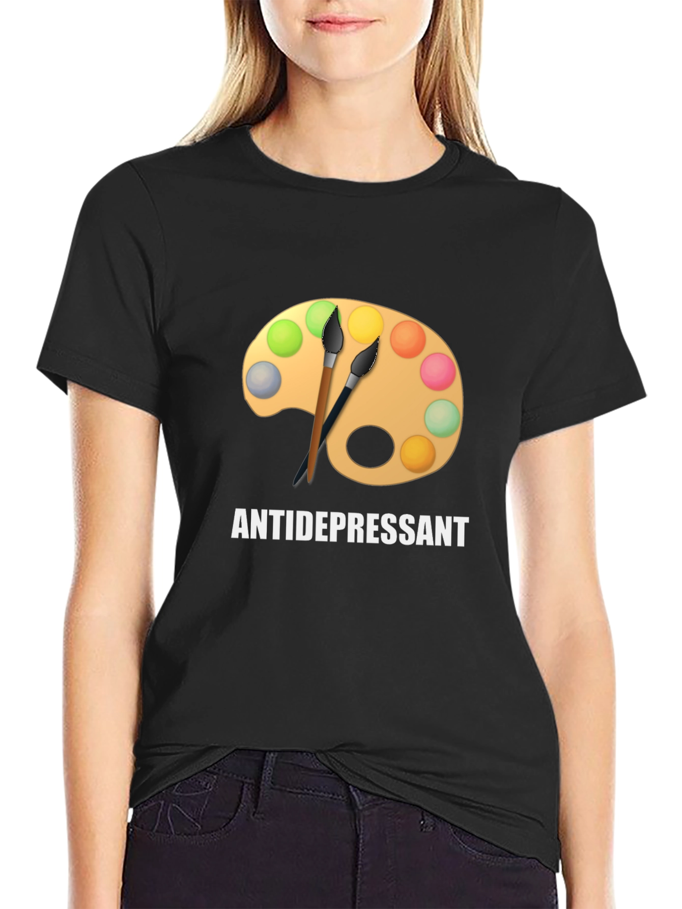 Antidepressant Artist Palette Graphic Tee - Black