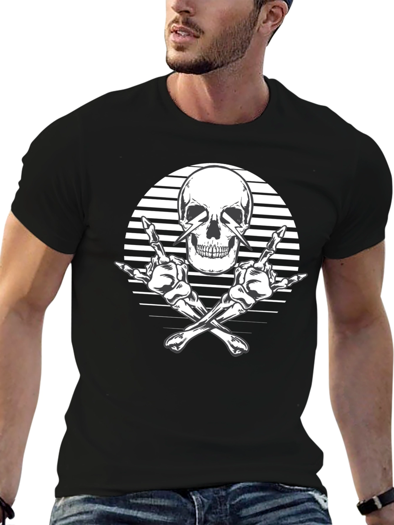 Skull & Bones Graphic Tee - Rock On Style