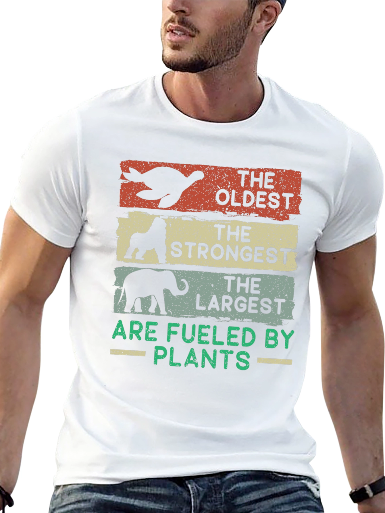 Oldest Strongest Largest - Vegan T-Shirt