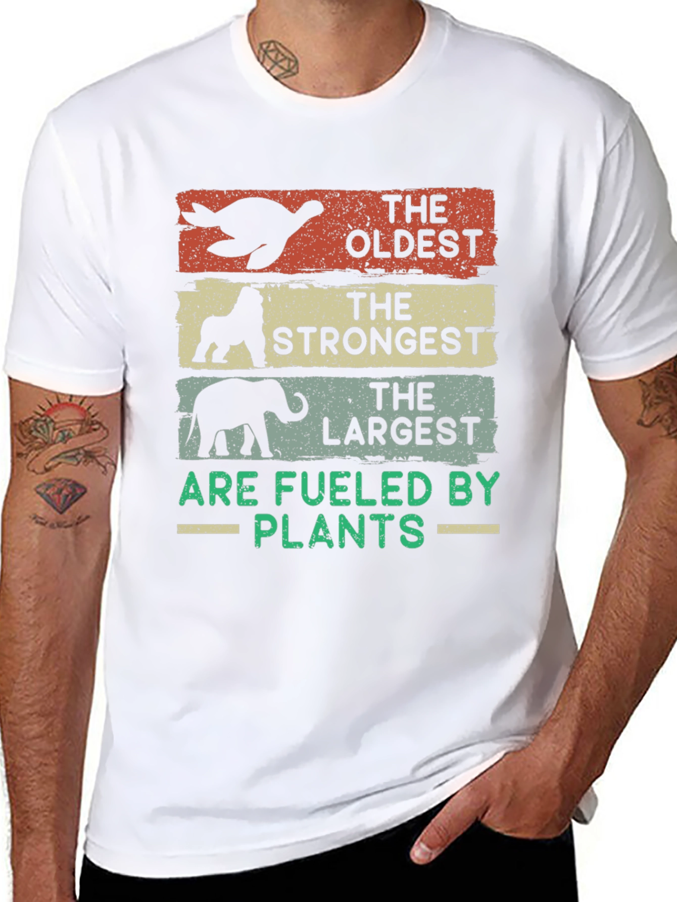 Oldest Strongest Largest - Vegan T-Shirt