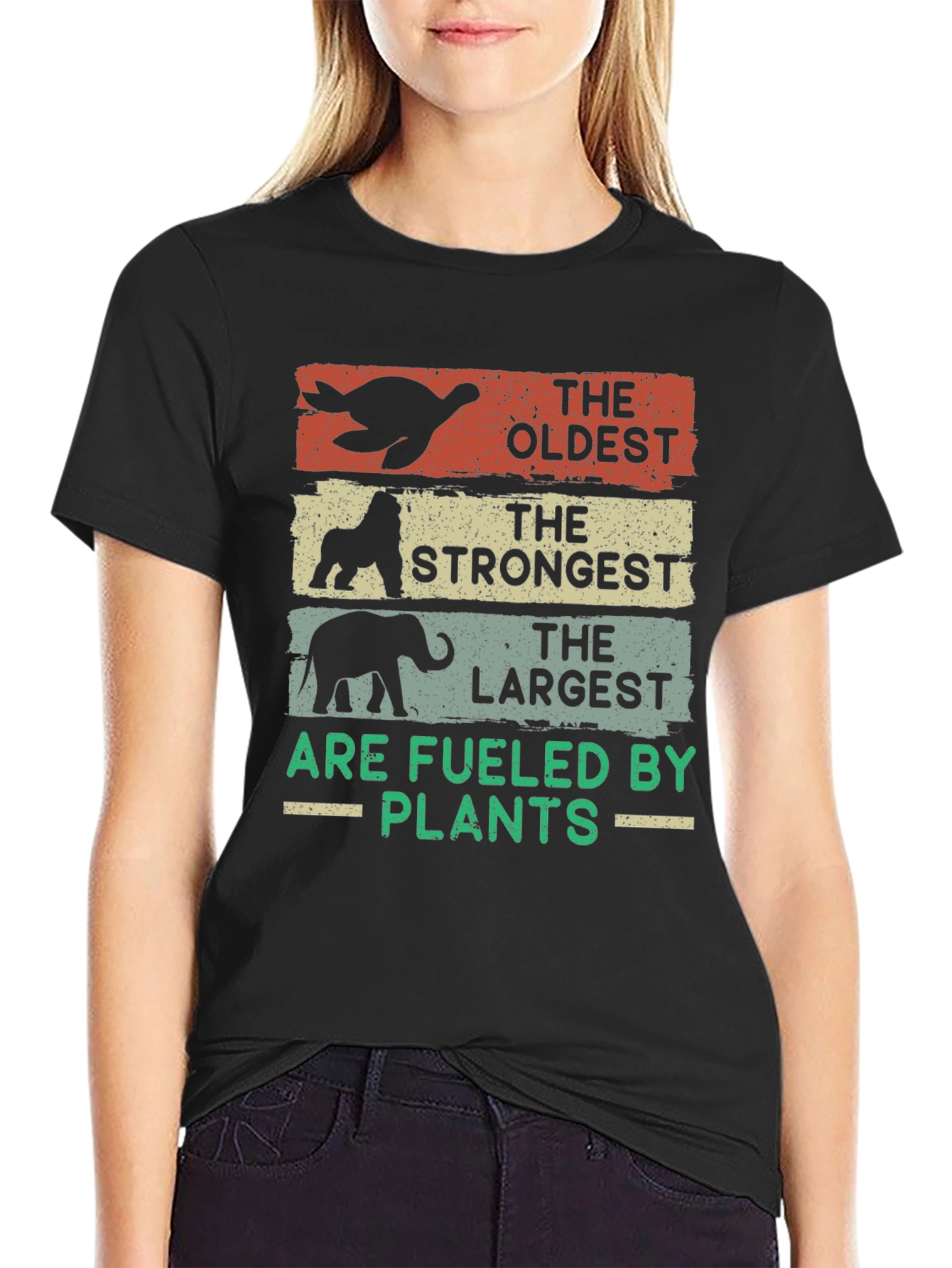 Oldest Strongest Largest - Vegan T-Shirt