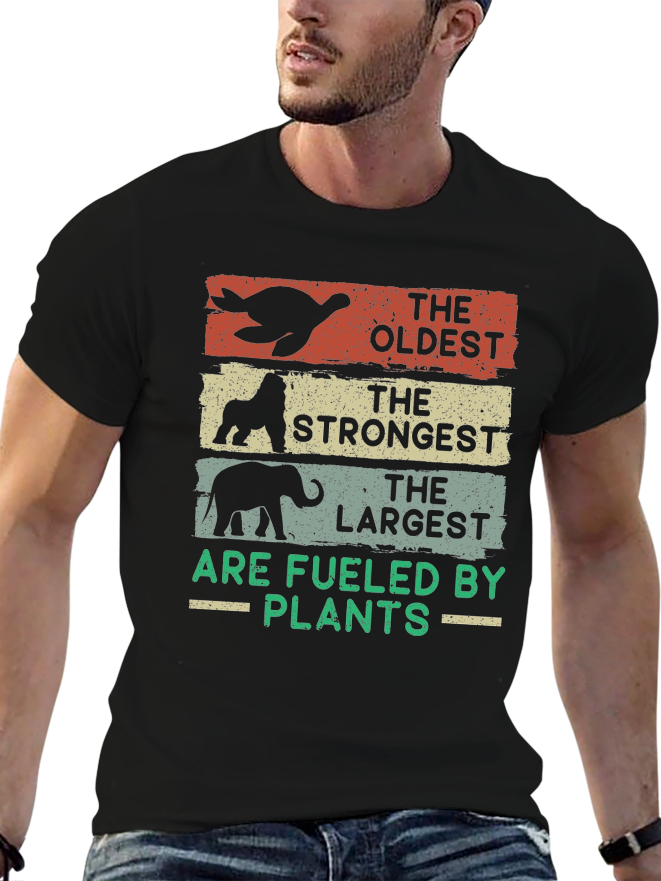 Oldest Strongest Largest - Vegan T-Shirt