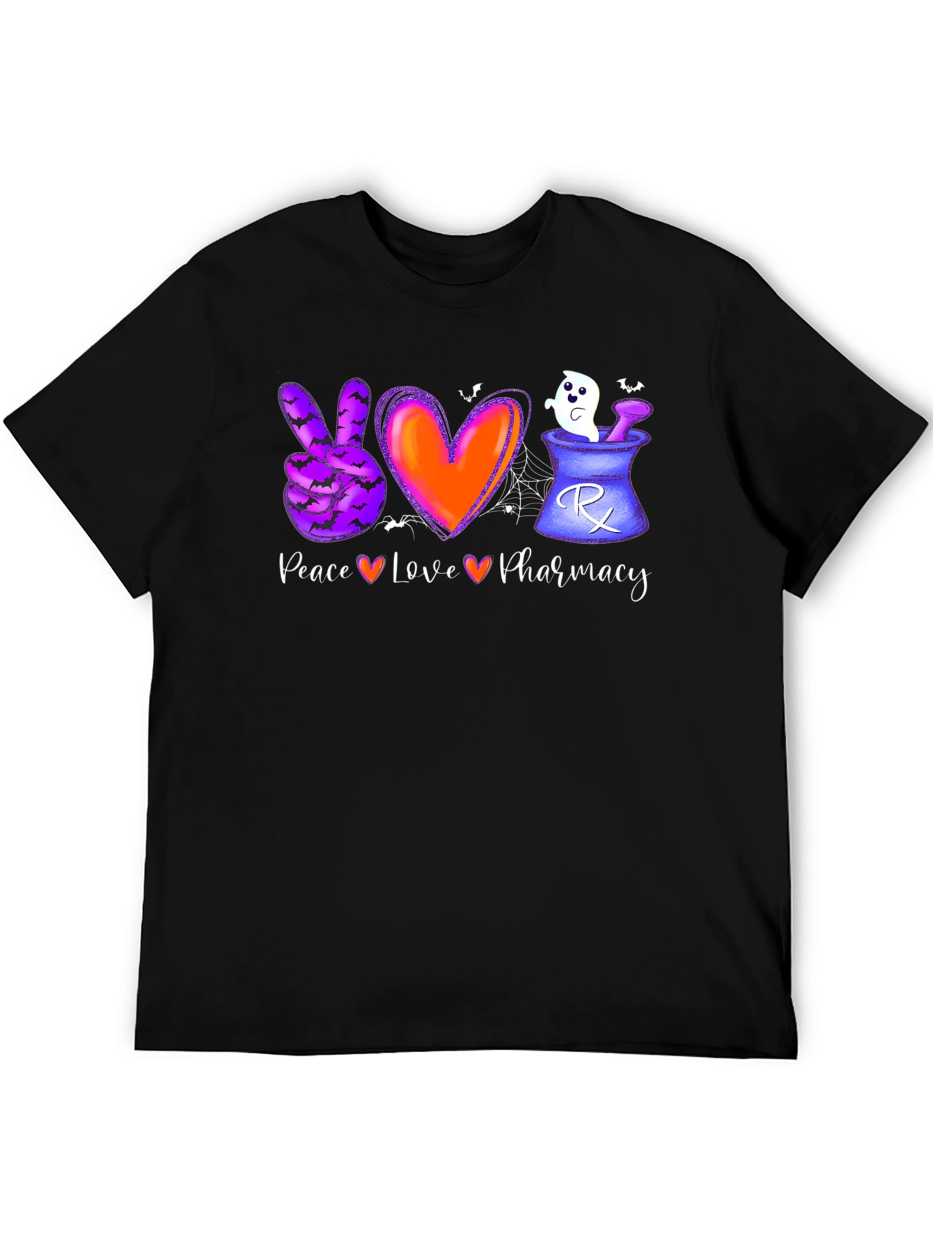 Halloween Pharmacy T-Shirt: Peace Love Pharmacy