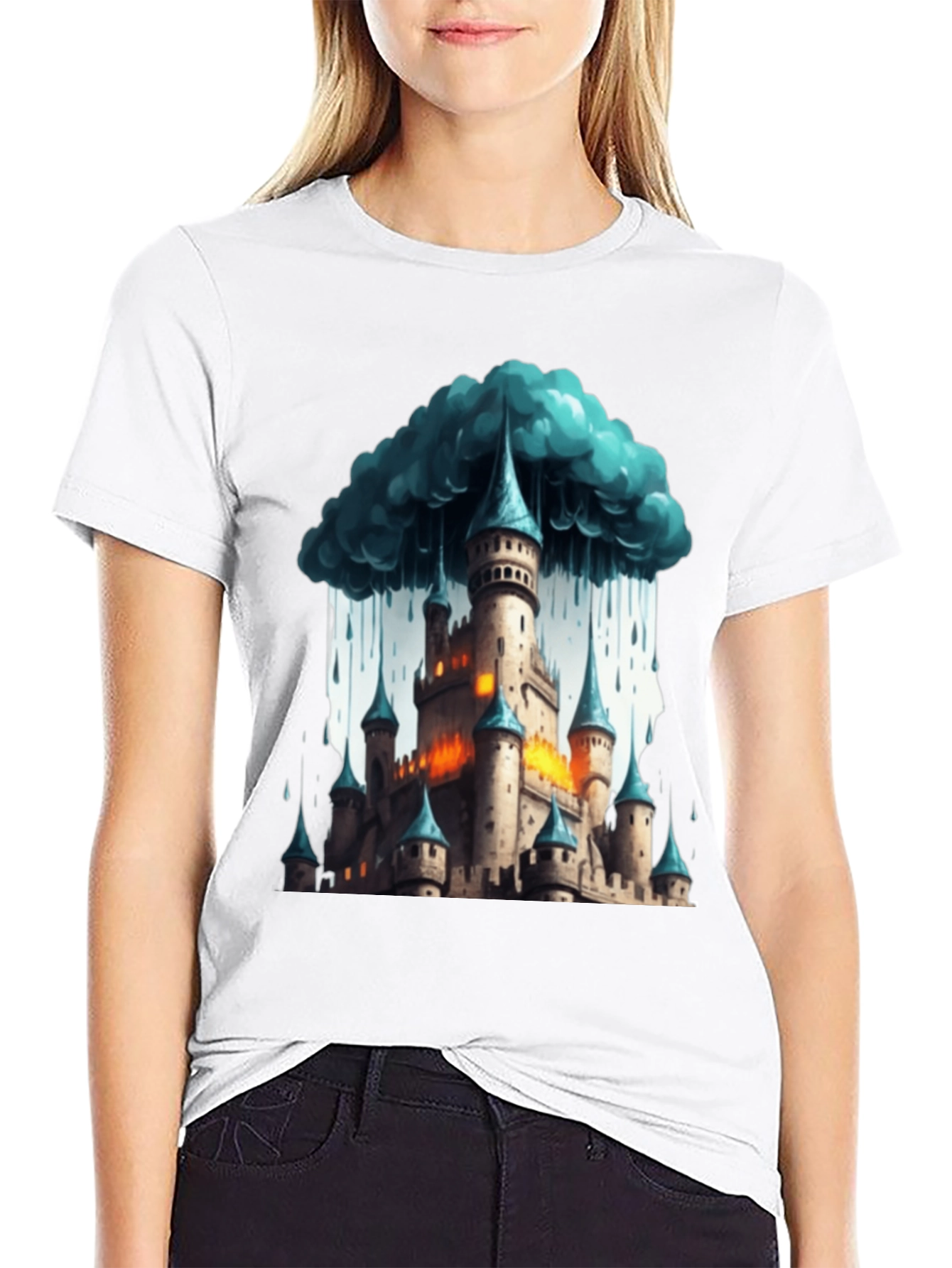 Fantasy Castle Storm T-Shirt