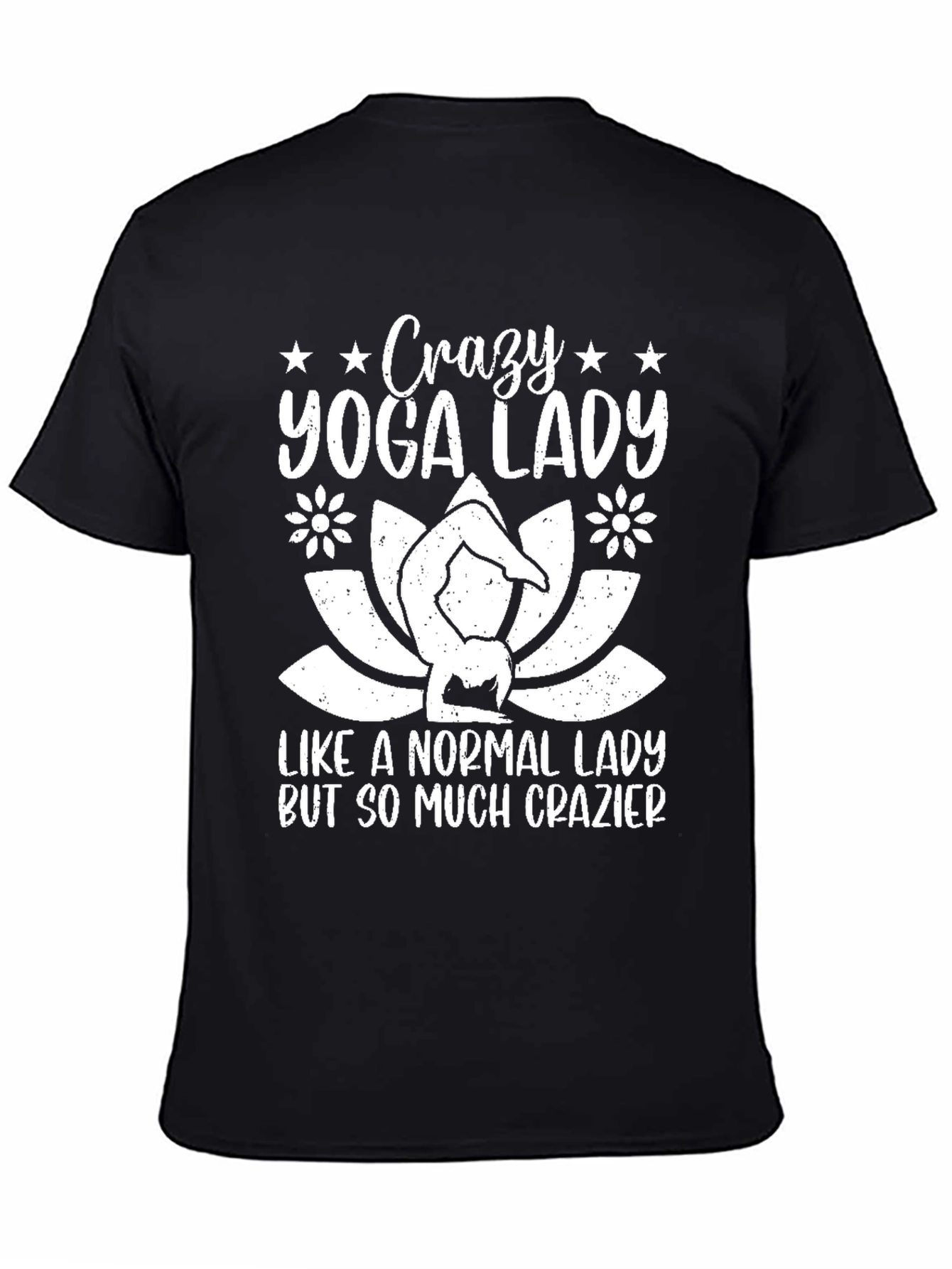 Crazy Yoga Lady T-Shirt - Unique Graphic Tee