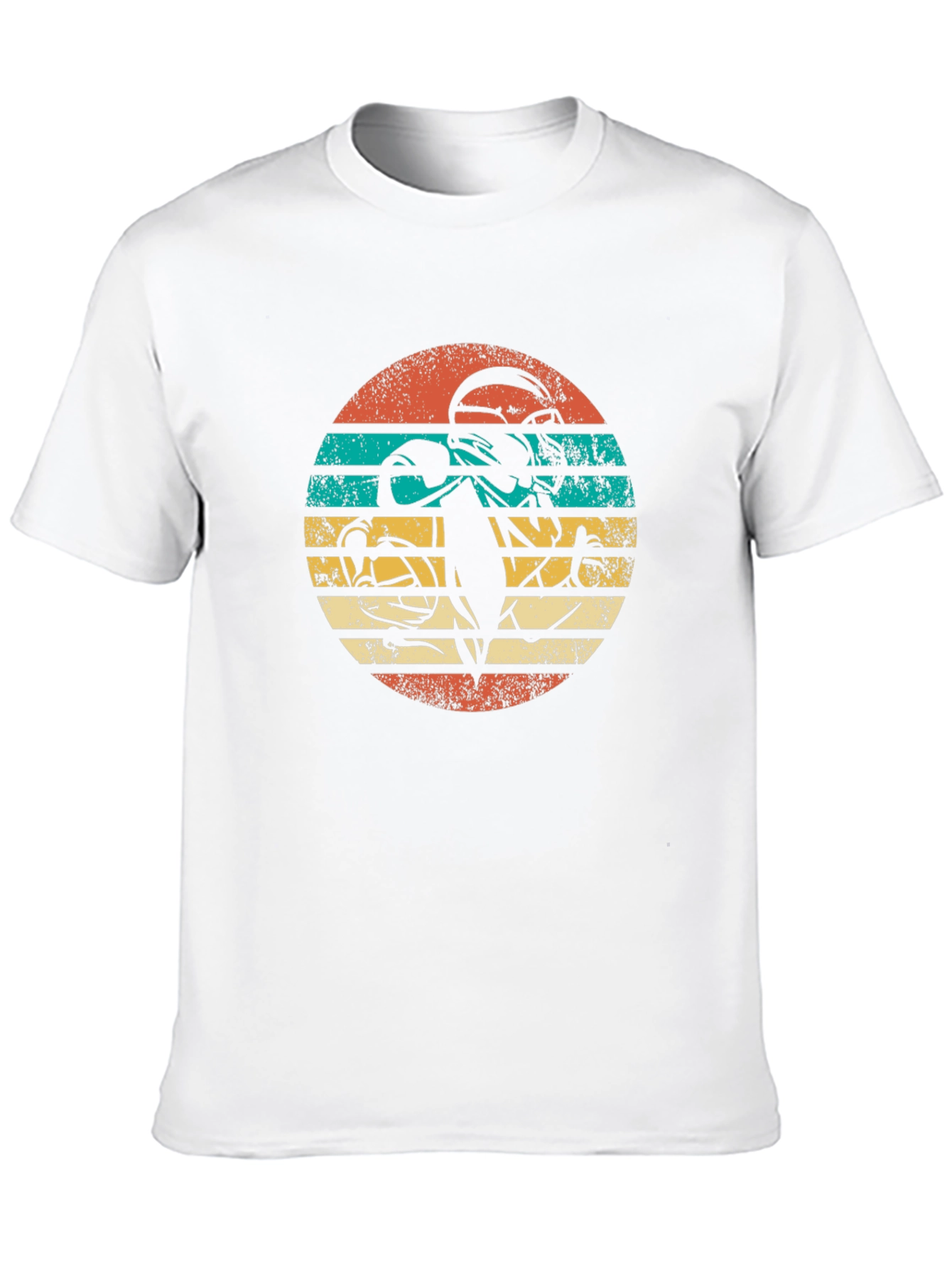 Retro Football Player Graphic Tee - Black