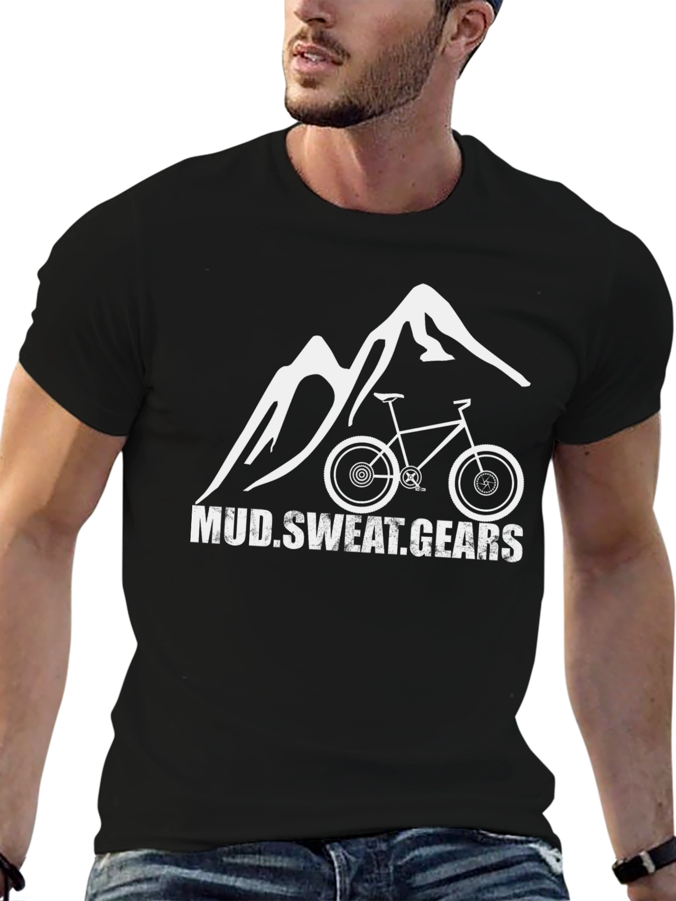 Mud Sweat Gears Mountain Bike Graphic T-Shirt