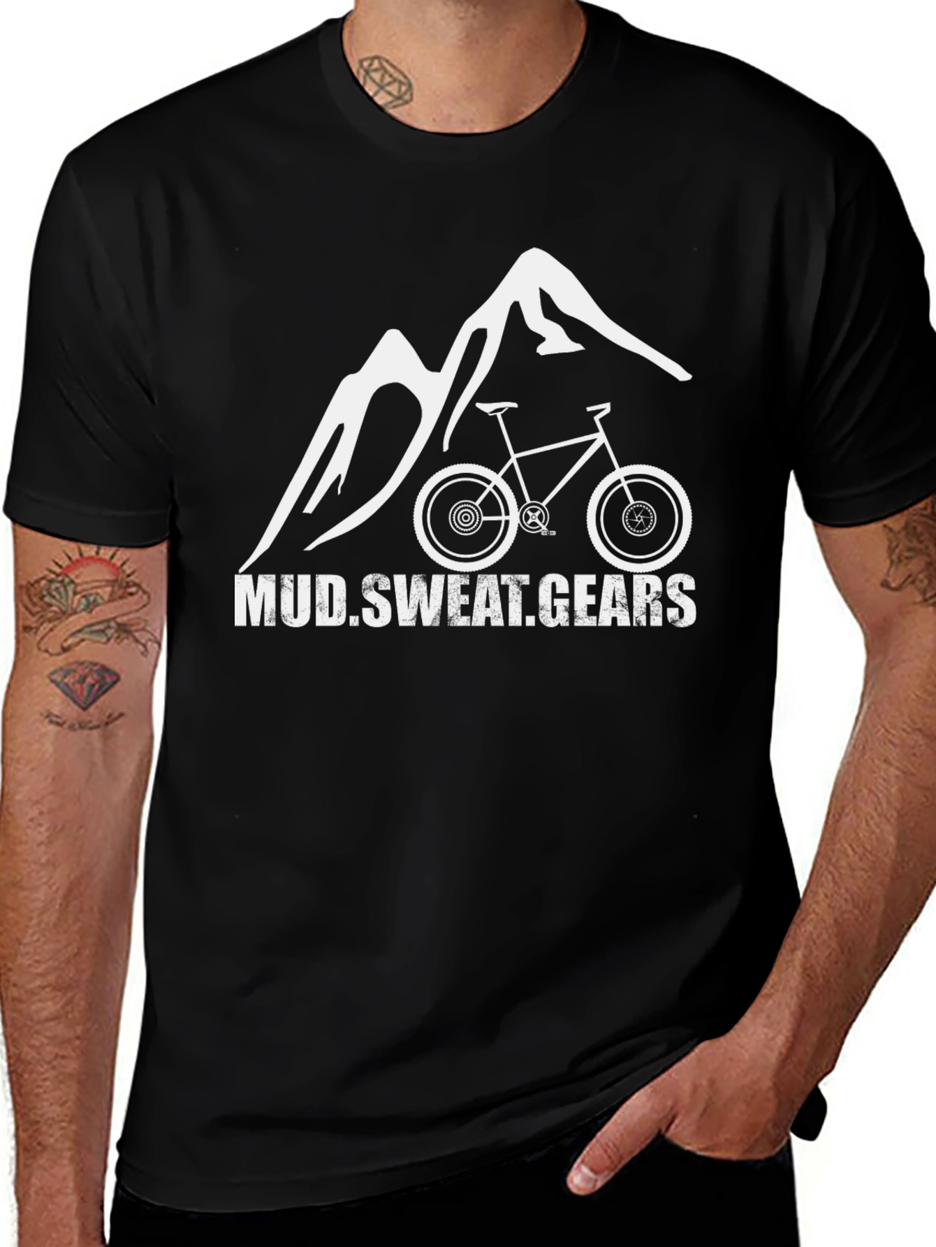 Mud Sweat Gears Mountain Bike Graphic T-Shirt