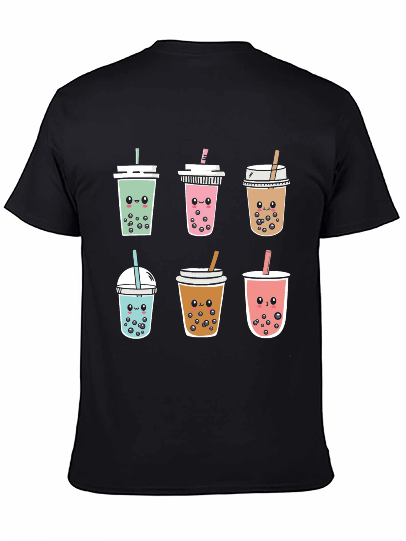 Cute Boba Tea Graphic Tee - Kawaii Style