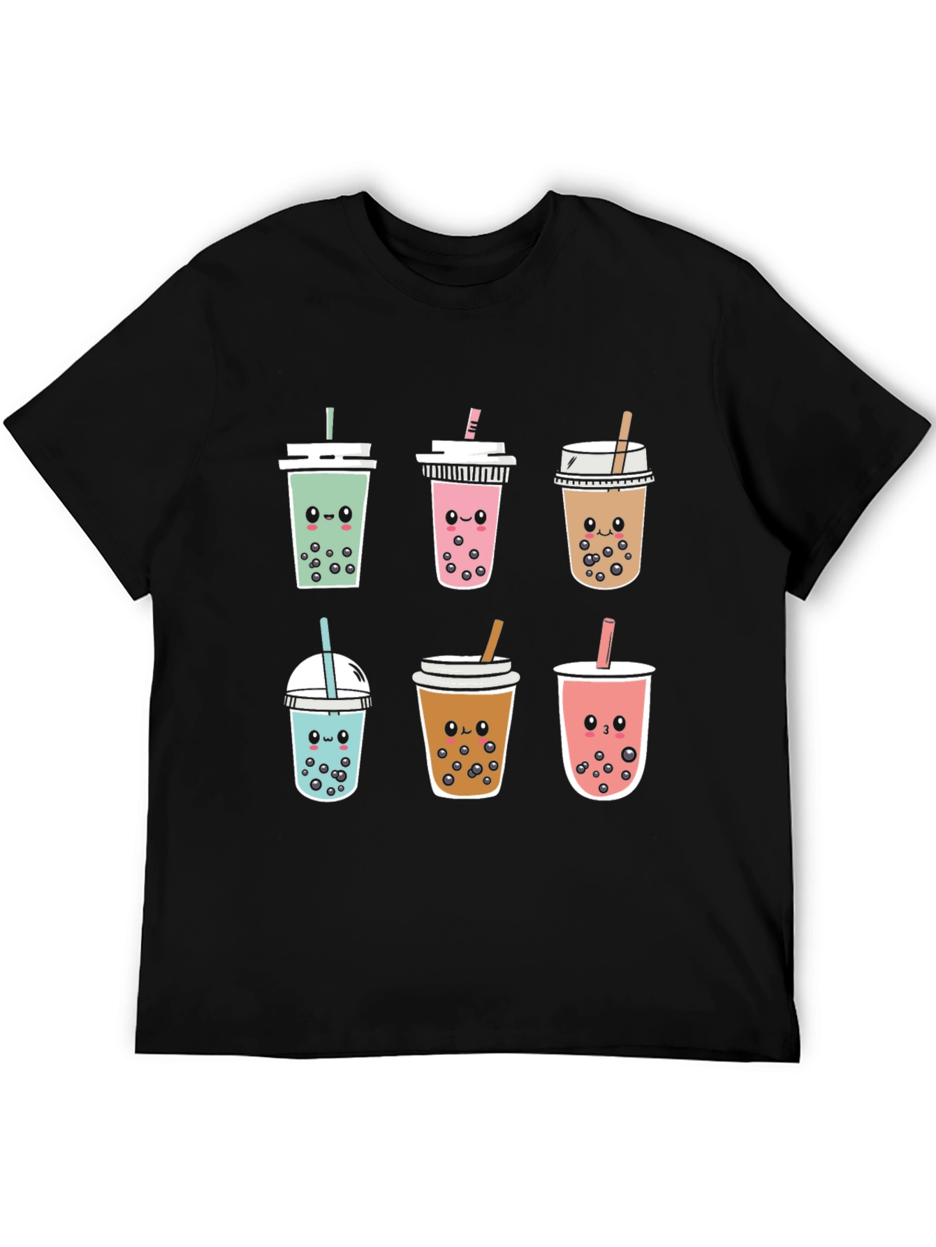 Cute Boba Tea Graphic Tee - Kawaii Style