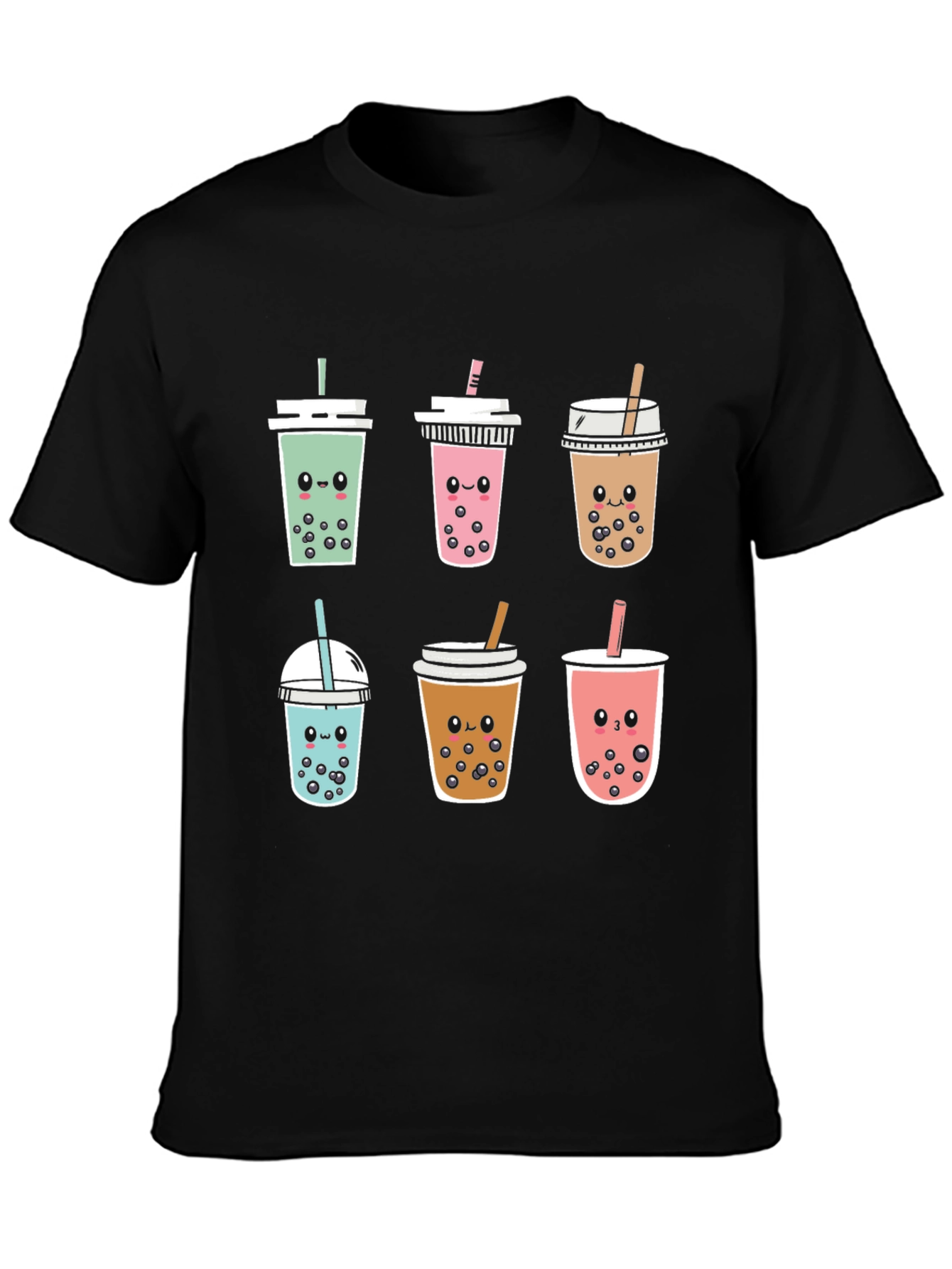 Cute Boba Tea Graphic Tee - Kawaii Style