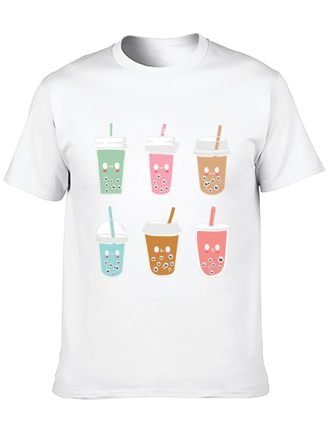 Cute Boba Tea Graphic Tee - Kawaii Style