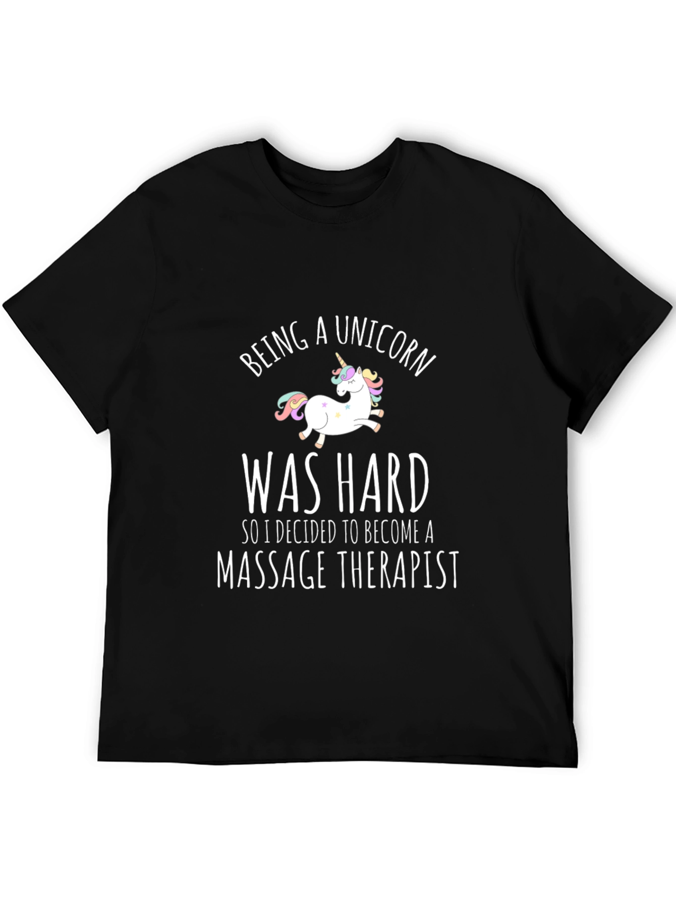 Unicorn Massage Therapist T-Shirt Funny Gift