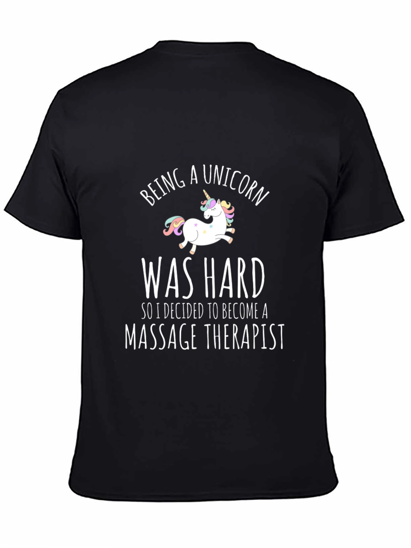 Unicorn Massage Therapist T-Shirt Funny Gift