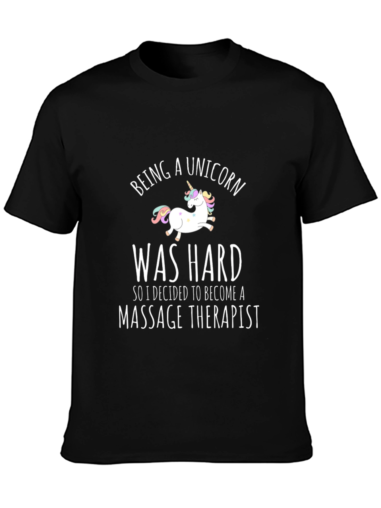 Unicorn Massage Therapist T-Shirt Funny Gift
