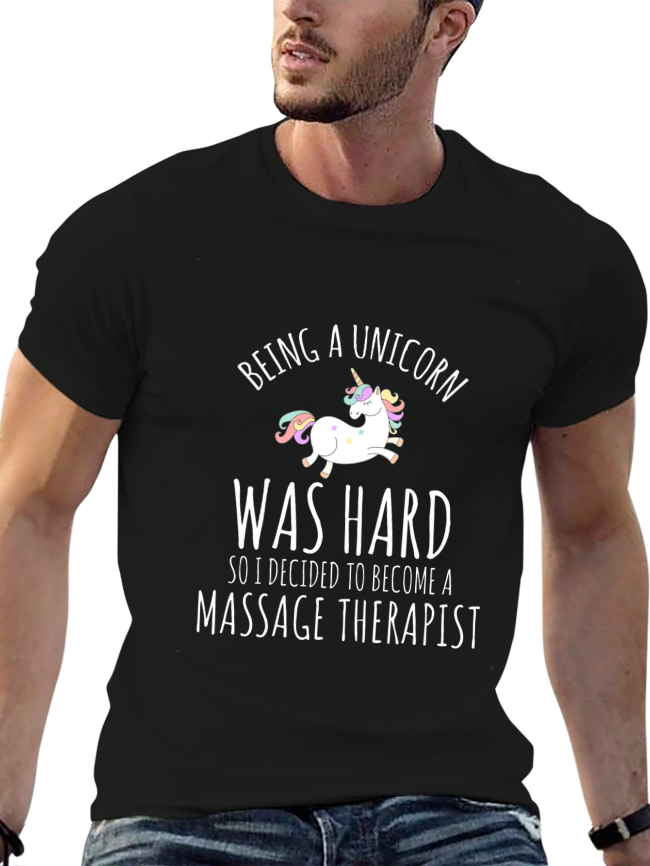 Unicorn Massage Therapist T-Shirt Funny Gift