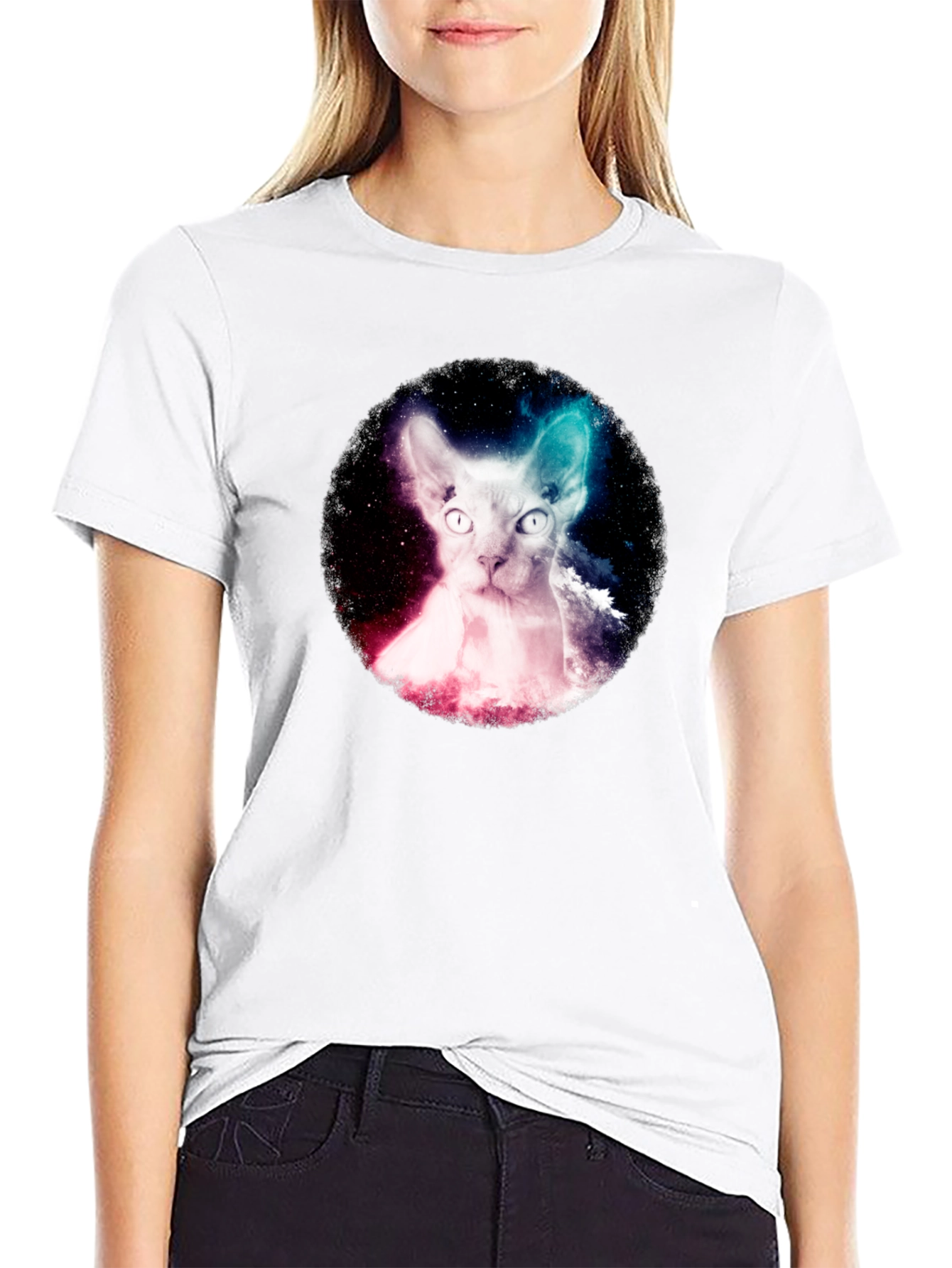 Cosmic Cat Graphic T-Shirt