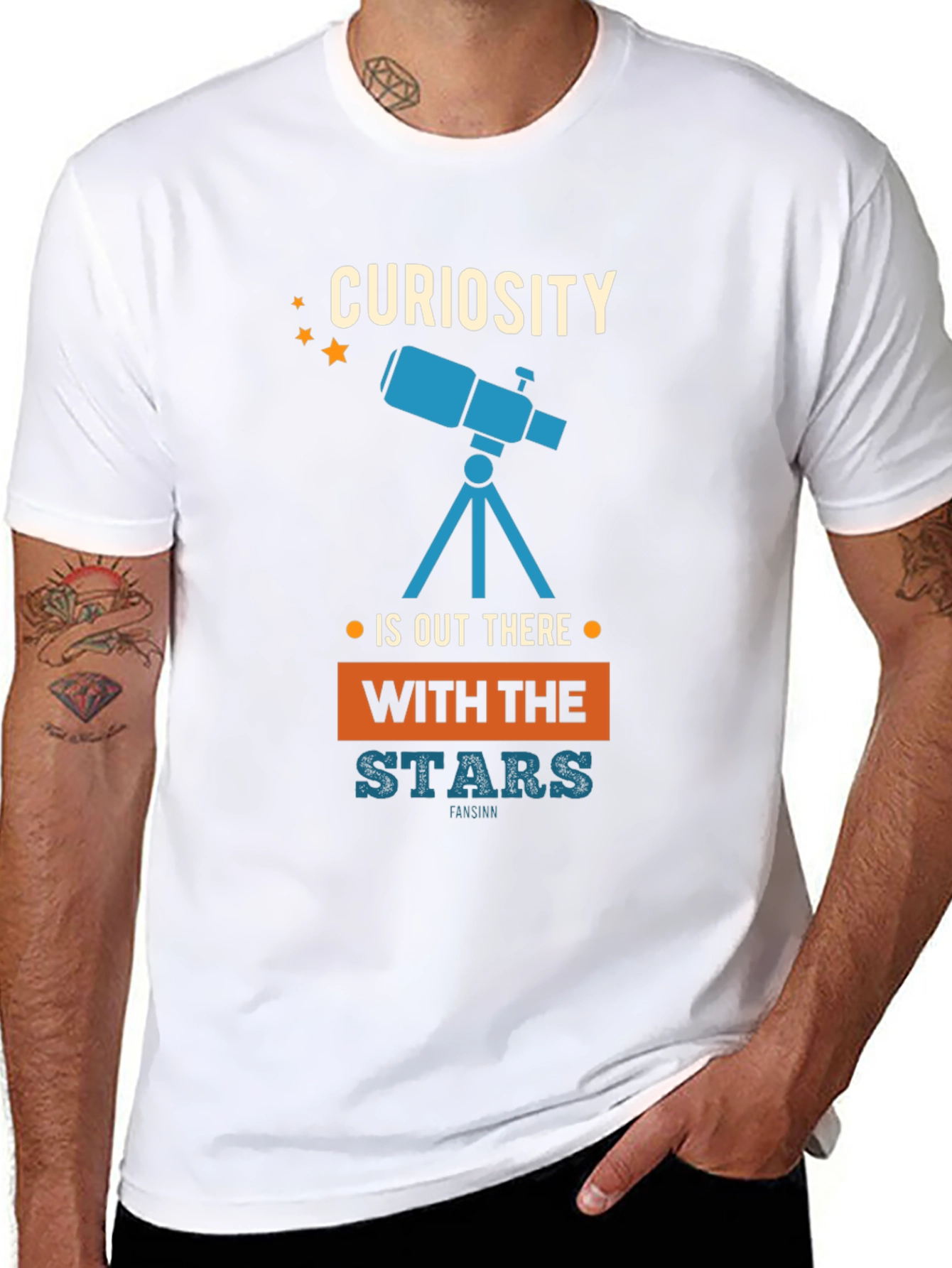 Curiosity is Out There Stars Black T-Shirt