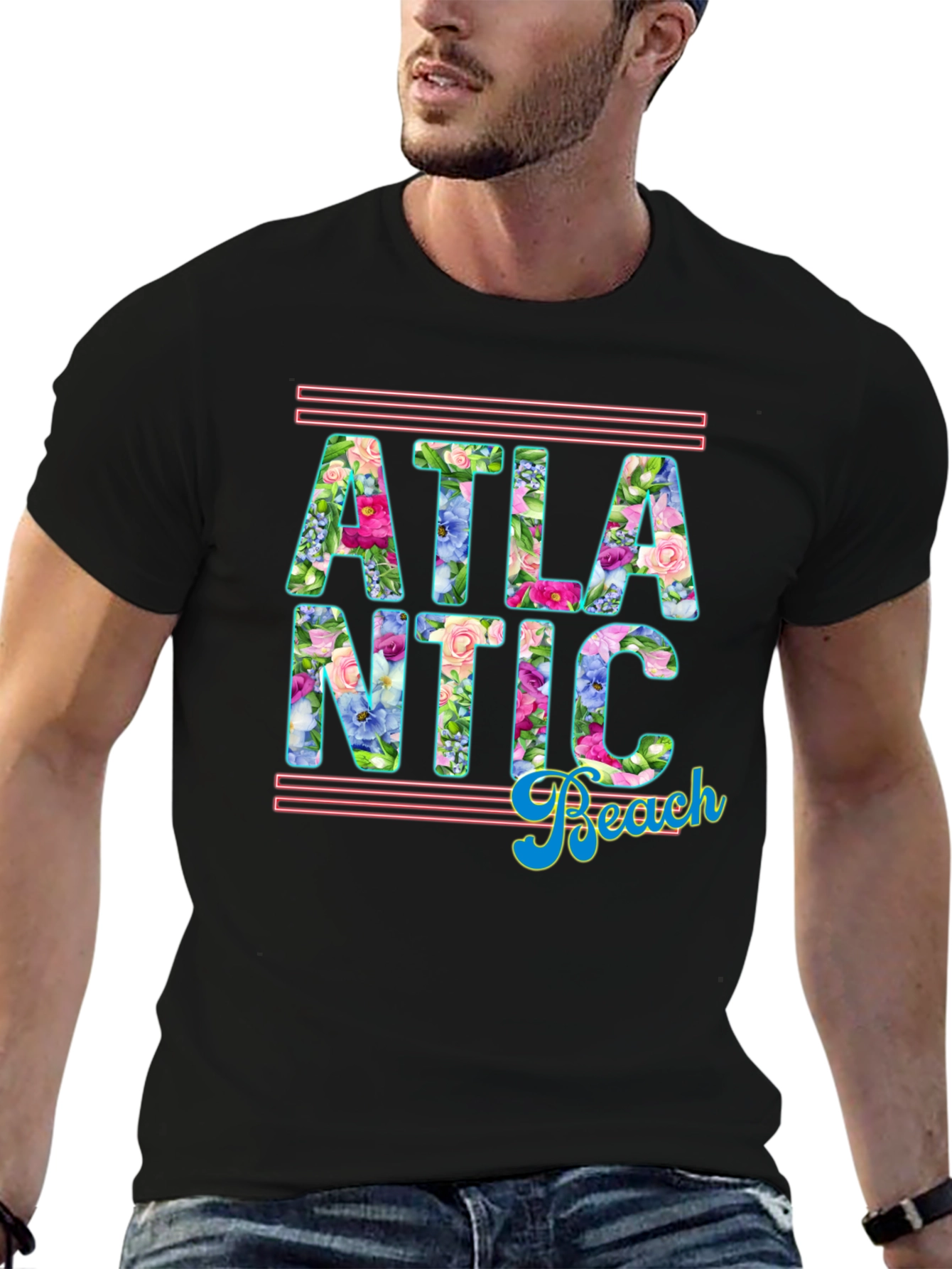 Atlantic Beach Floral Graphic T-Shirt
