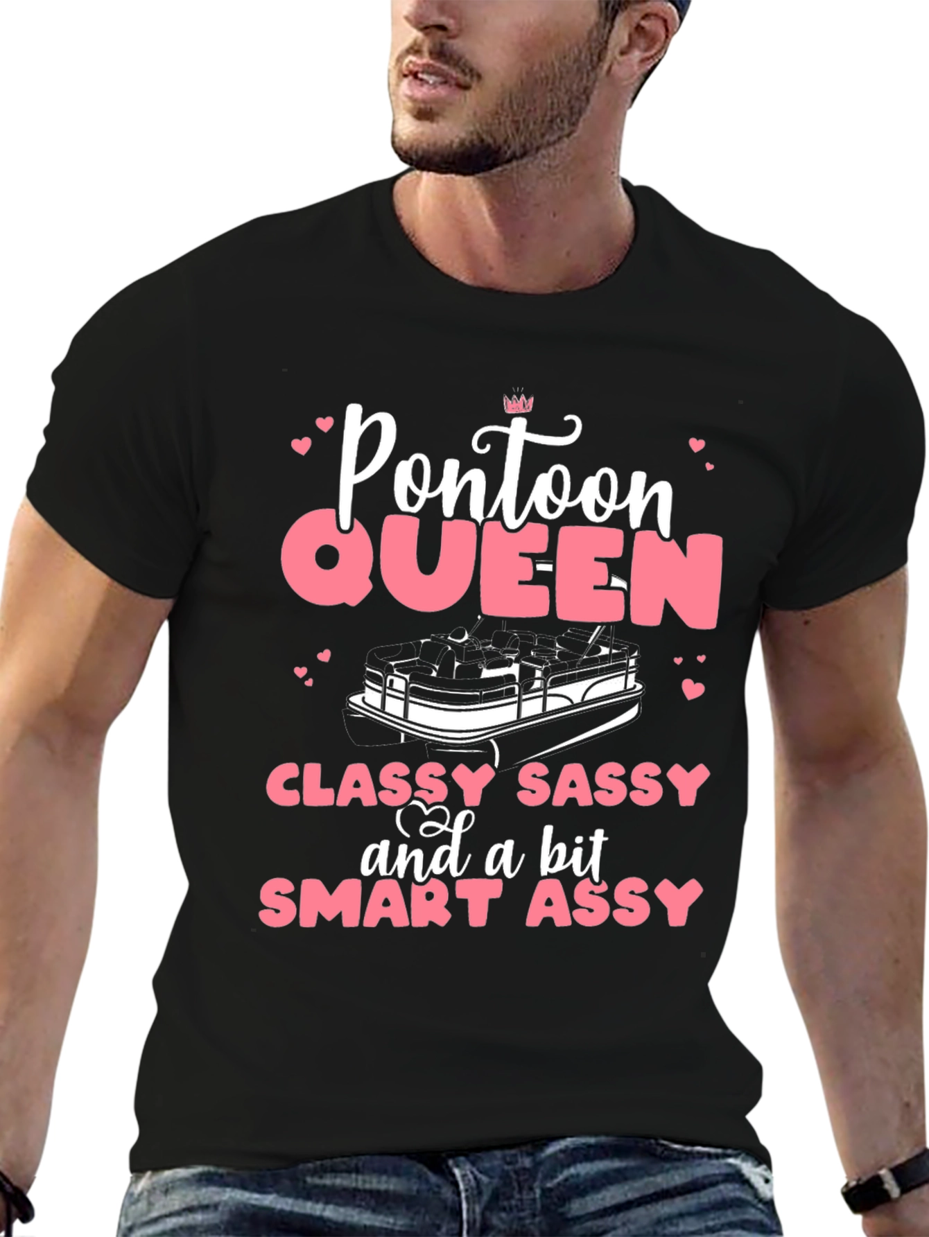 Pontoon Queen T-Shirt - Classy Sassy Smart Assy