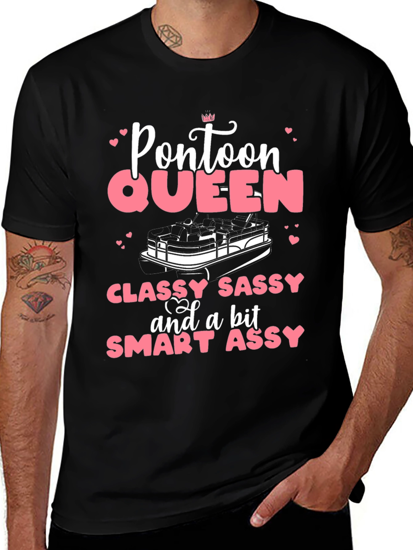 Pontoon Queen T-Shirt - Classy Sassy Smart Assy