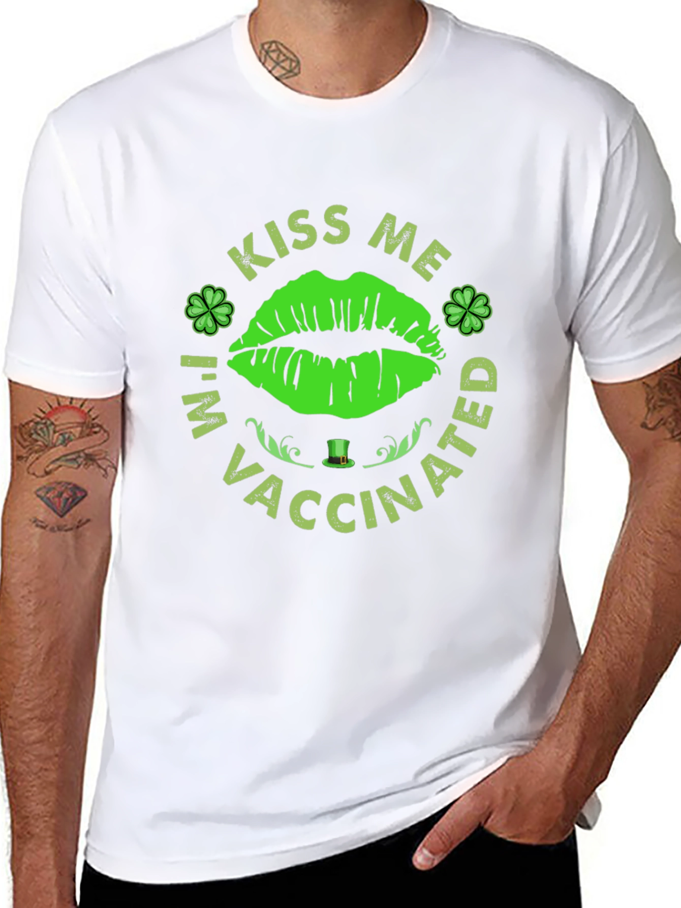 Kiss Me Im Vaccinated! St. Patricks Day T-Shirt